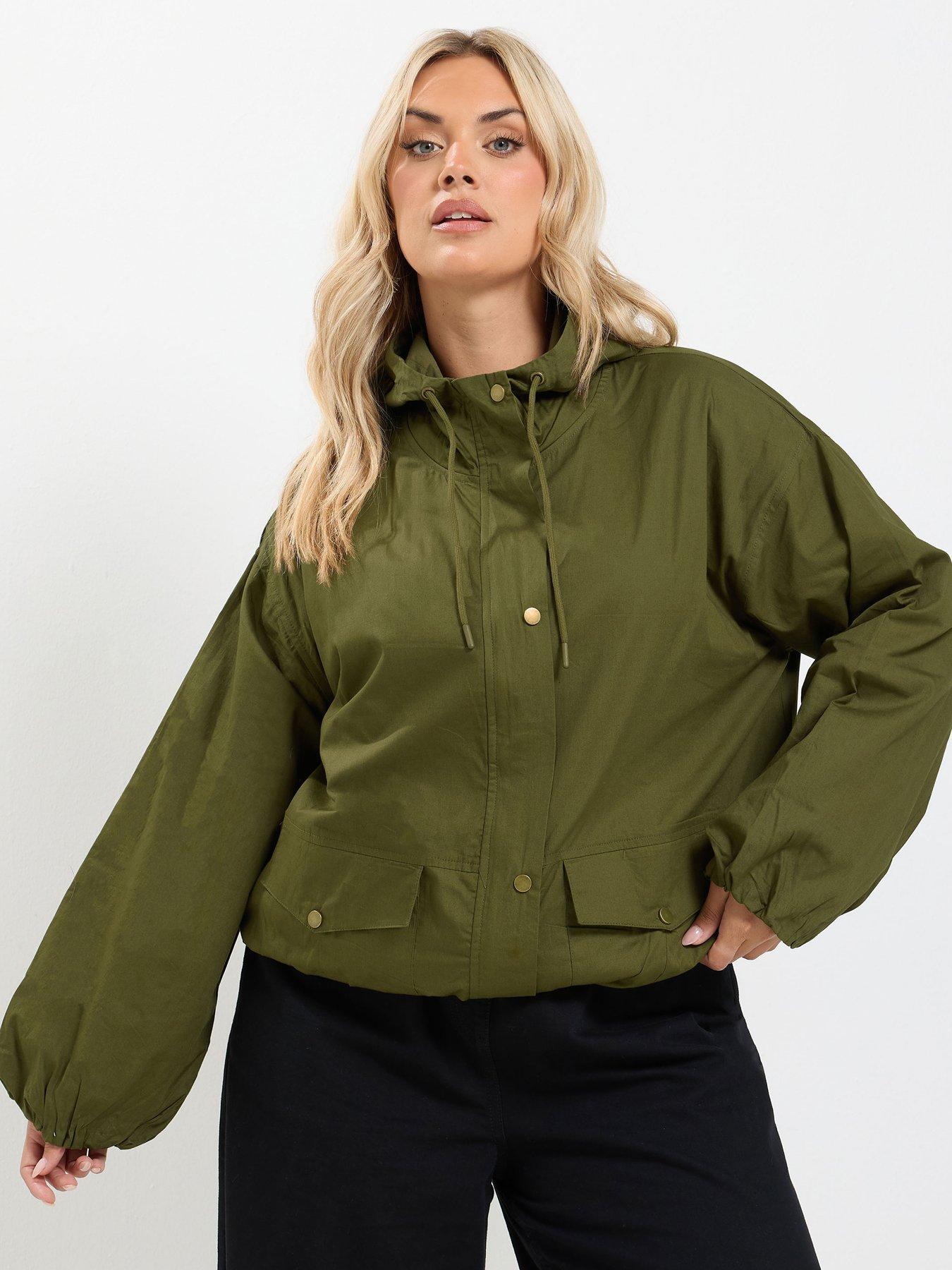 Yours Curve Zip Thru Utility Jacket