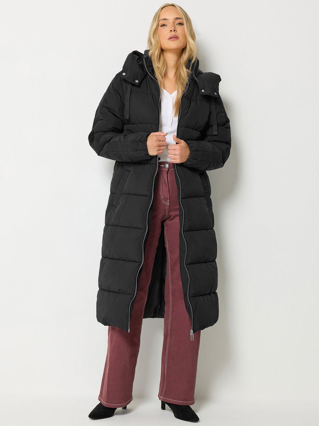 Long Tall Sally Midi Padded Coat - Black