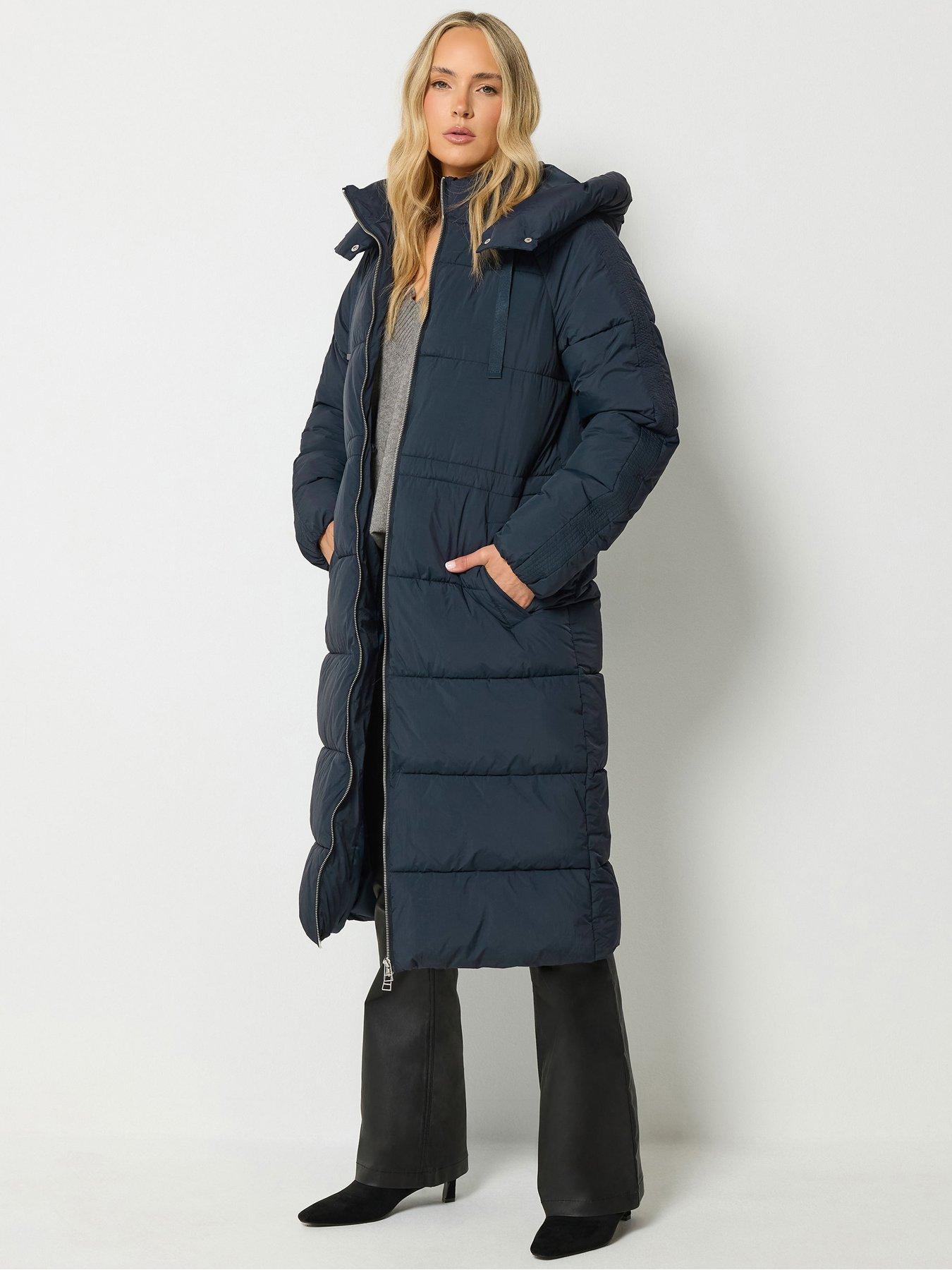 Long Tall Sally Midi Padded Coat - Blue
