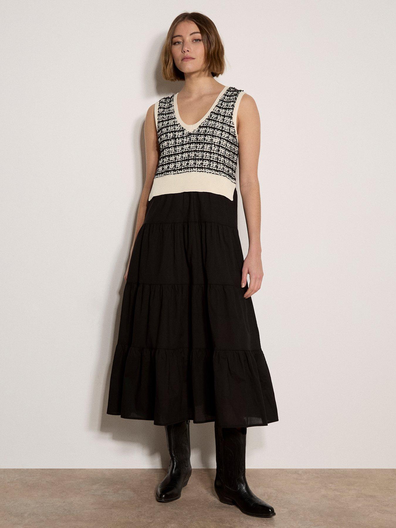 Apricot Apricot Dogtooth 2in1 Dress