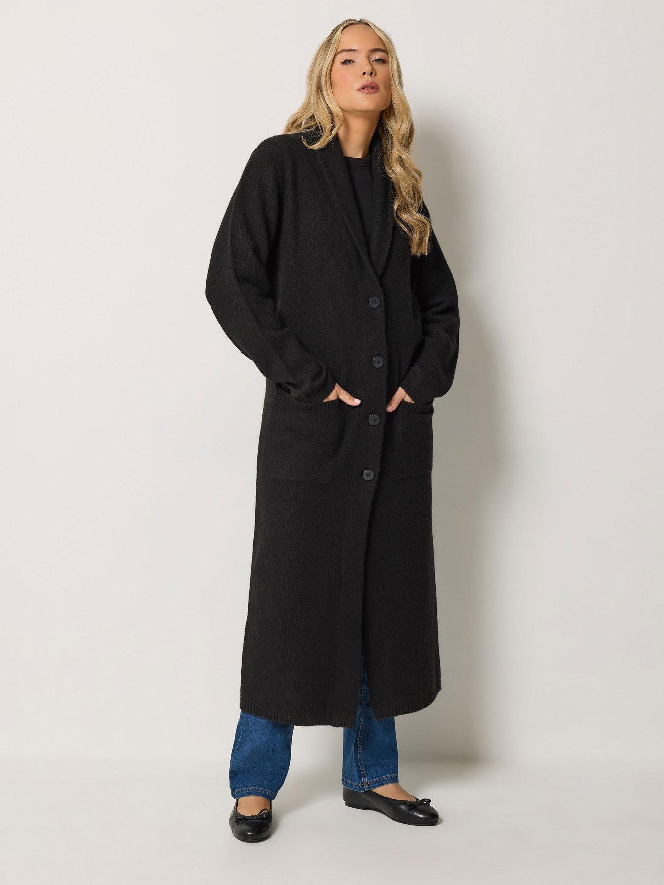 Long Tall Sally Knitted Coatigan - Black