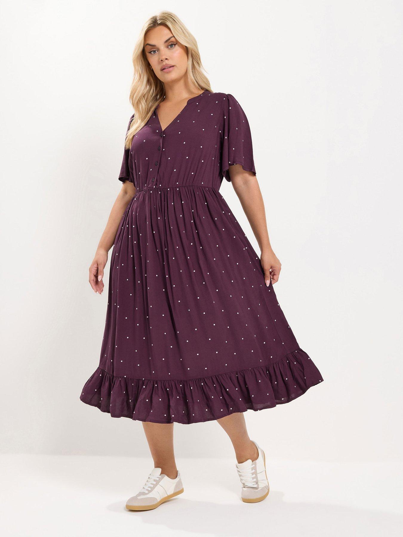 Yours Curve Half Placket Dress