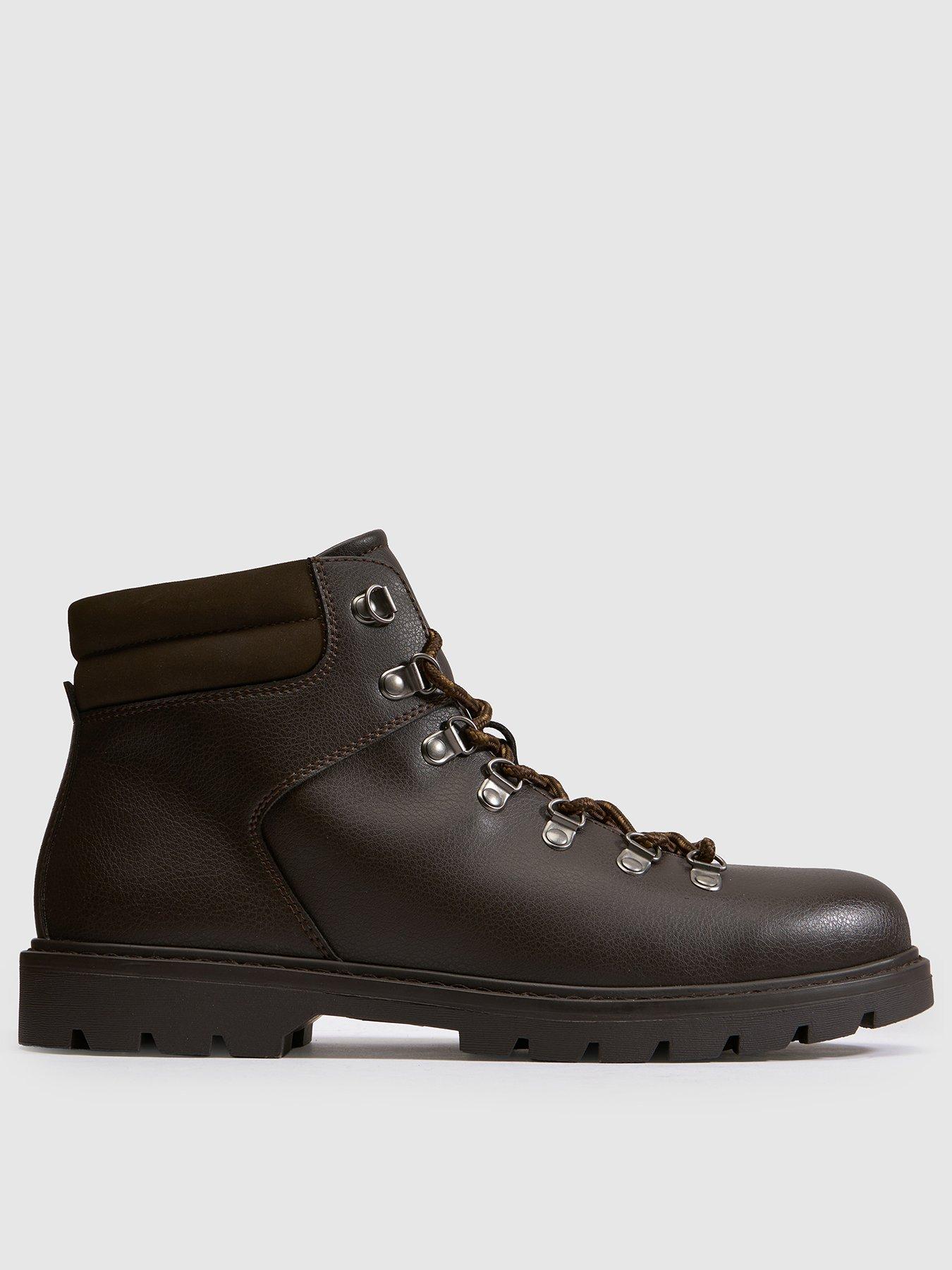 Image 1 of 4 of Schuh Mens Greg Padded Collar Lug Sole Hiker Boots - Brown