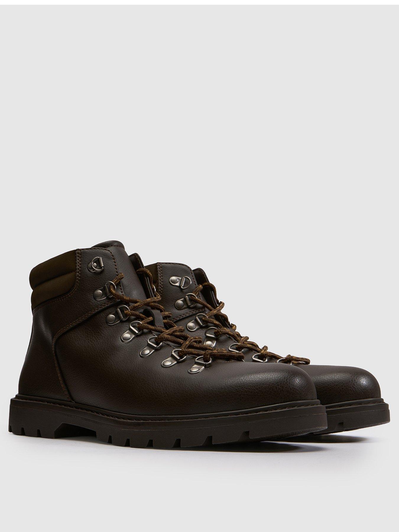 Image 2 of 4 of Schuh Mens Greg Padded Collar Lug Sole Hiker Boots - Brown