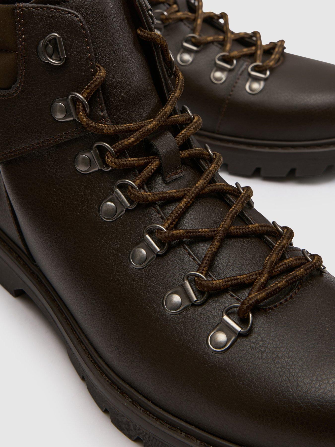 Image 3 of 4 of Schuh Mens Greg Padded Collar Lug Sole Hiker Boots - Brown