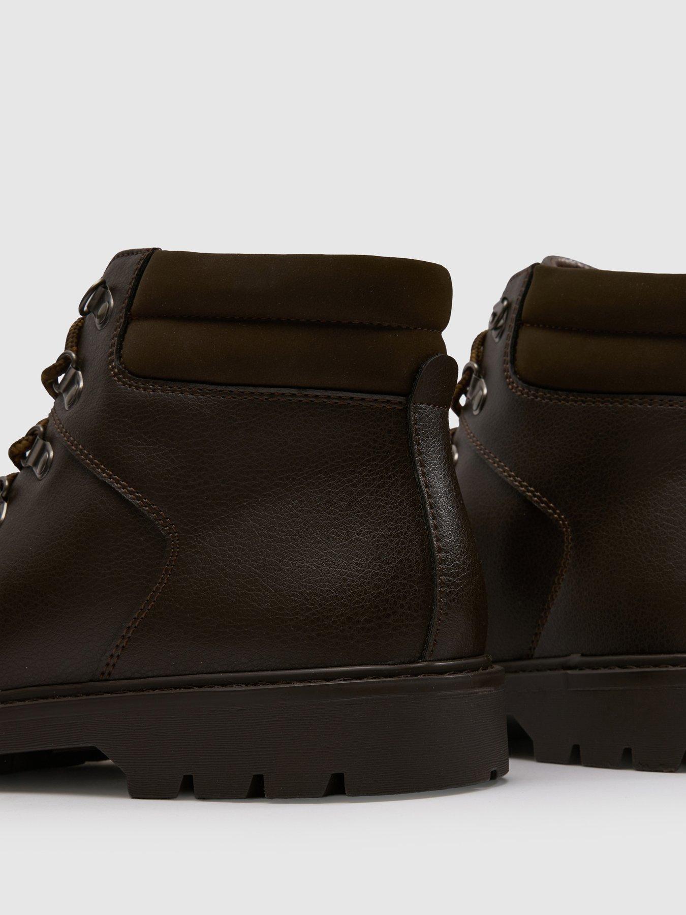 Image 4 of 4 of Schuh Mens Greg Padded Collar Lug Sole Hiker Boots - Brown