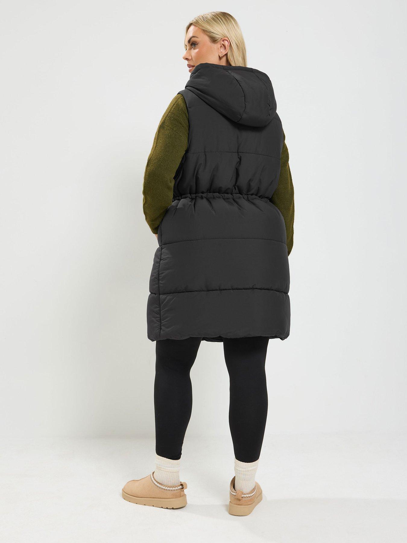 Image 2 of 4 of Yours Curve Zip Through Gilet - Black