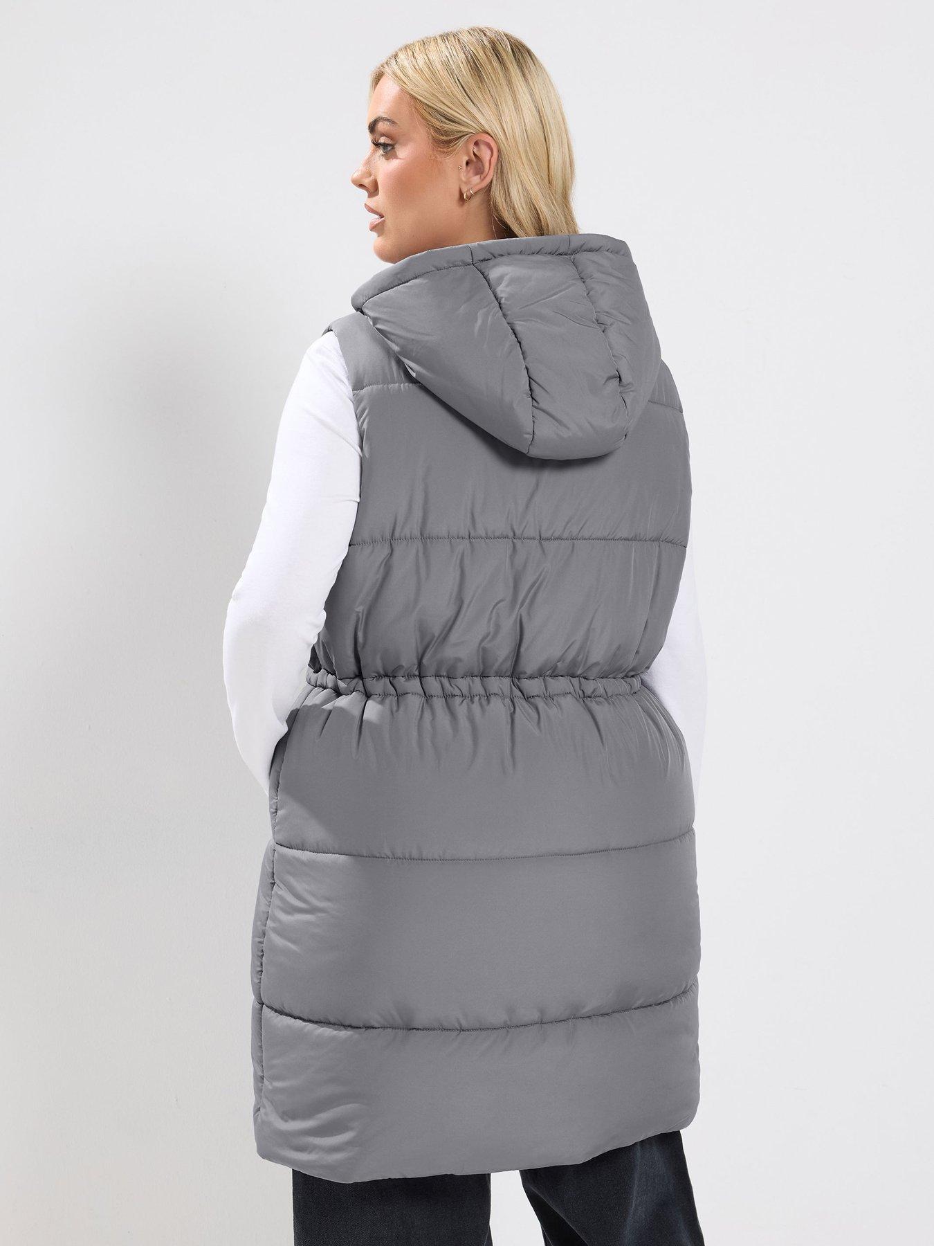 Image 2 of 4 of Yours Curve Zip Through&nbsp;Gilet - Grey