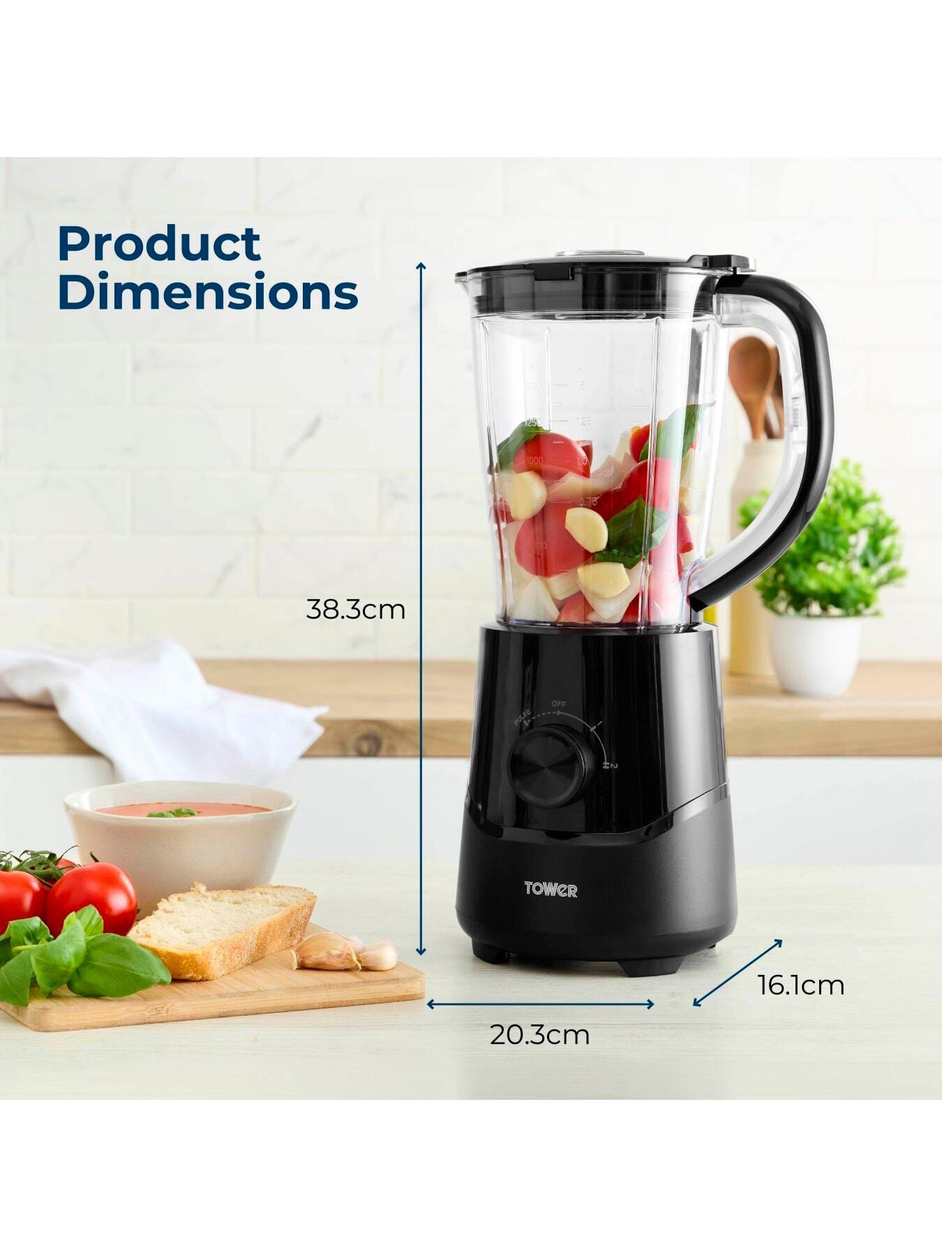 Image 6 of 7 of Tower 500W 1.5L Jug Blender with Removable 4-Tip Blade, Black