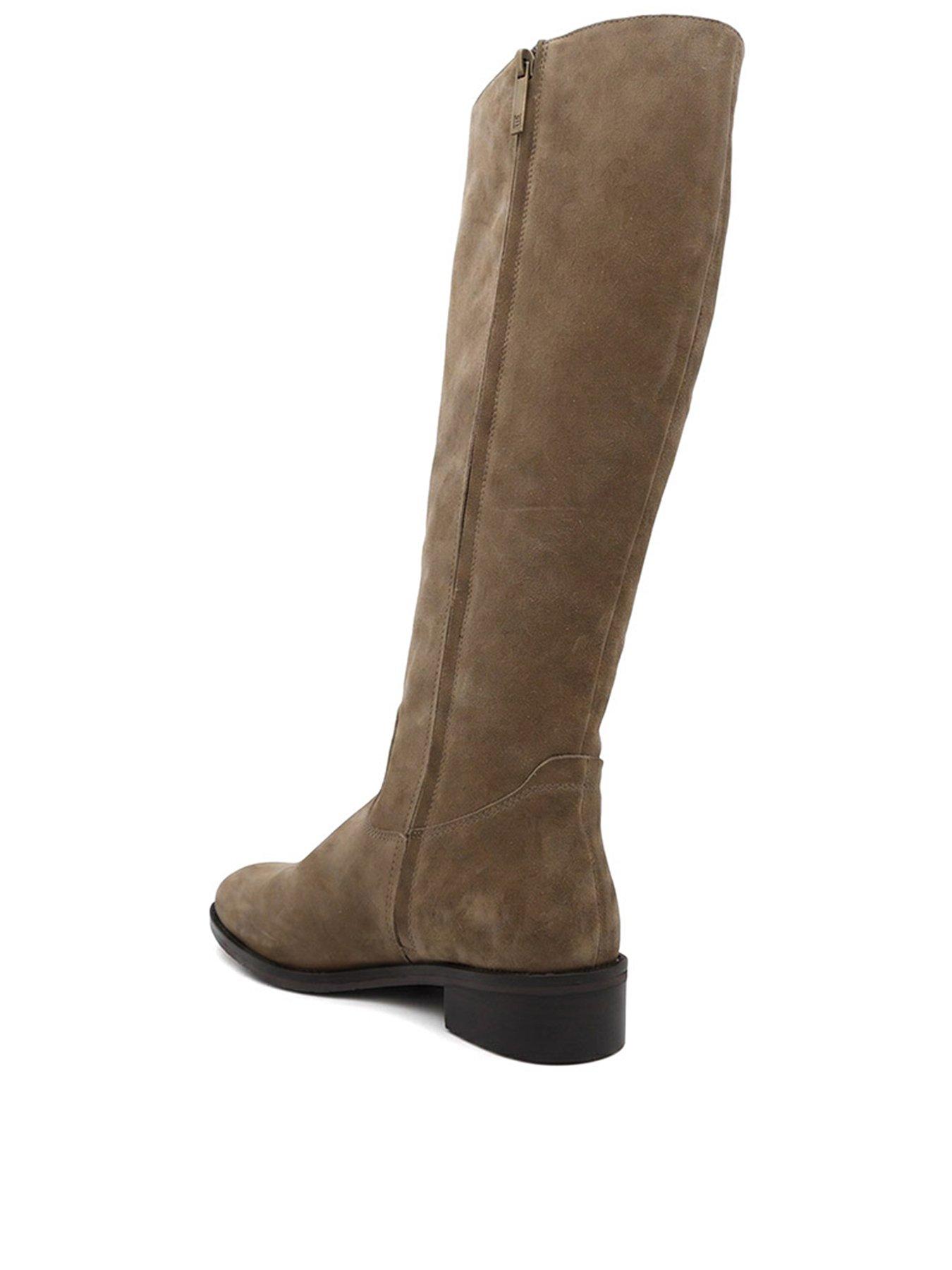 Image 3 of 6 of Jones Bootmaker Womens Knee-High Leather Side Zip Riding Boots - Beige