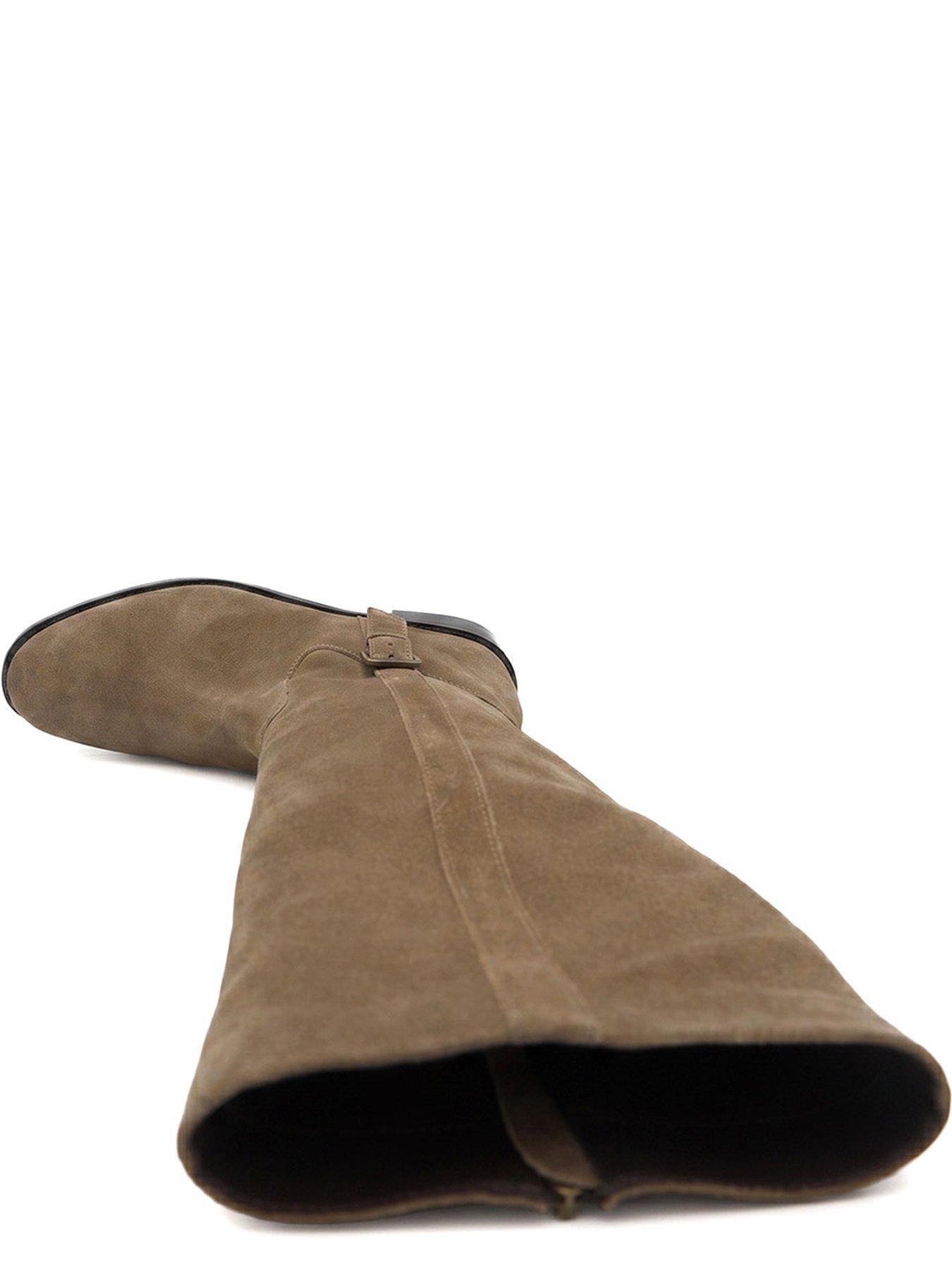 Image 4 of 6 of Jones Bootmaker Womens Knee-High Leather Side Zip Riding Boots - Beige