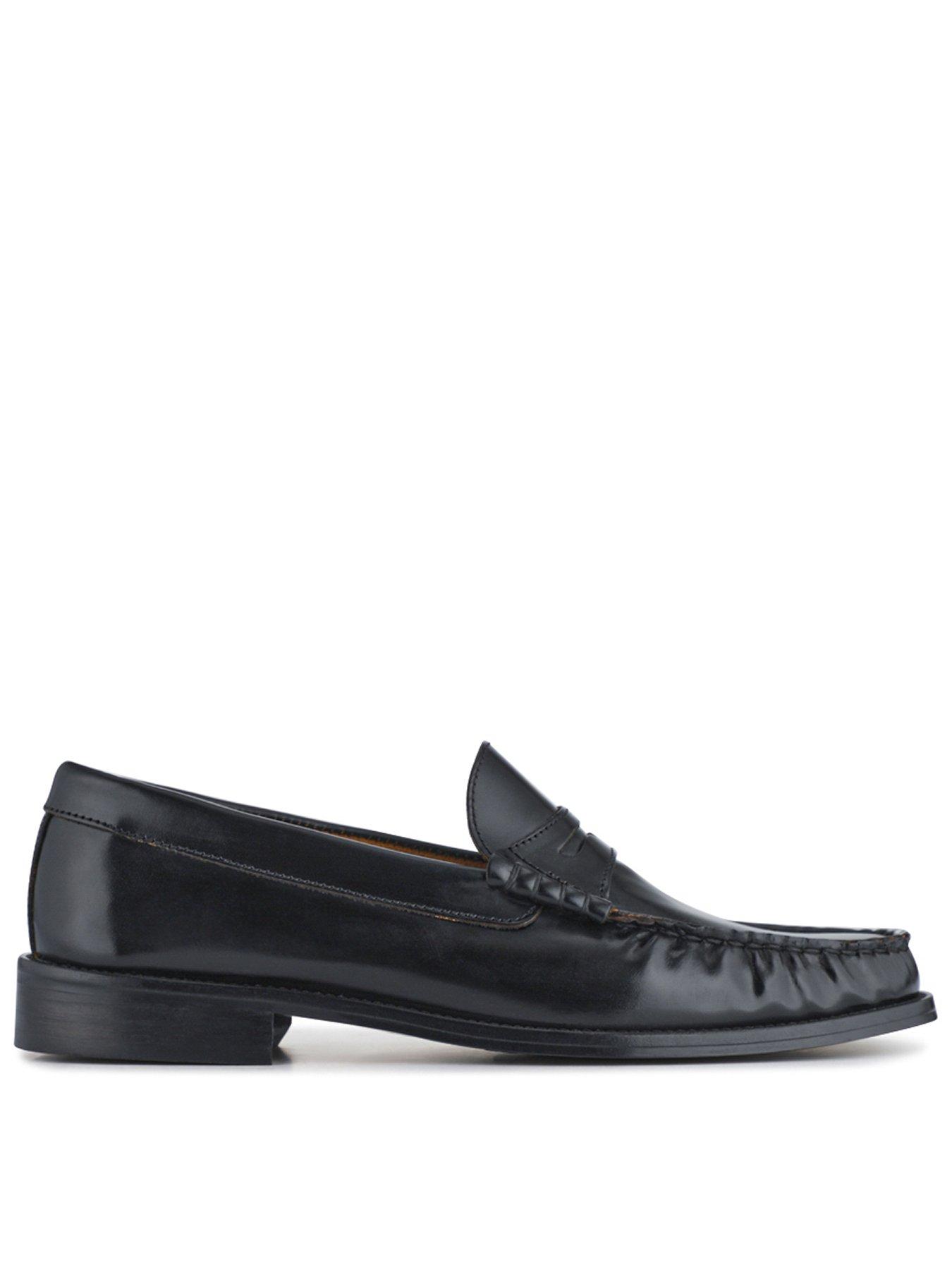 Image 1 of 6 of Jones Bootmaker Perna Moccasins - Black Leather