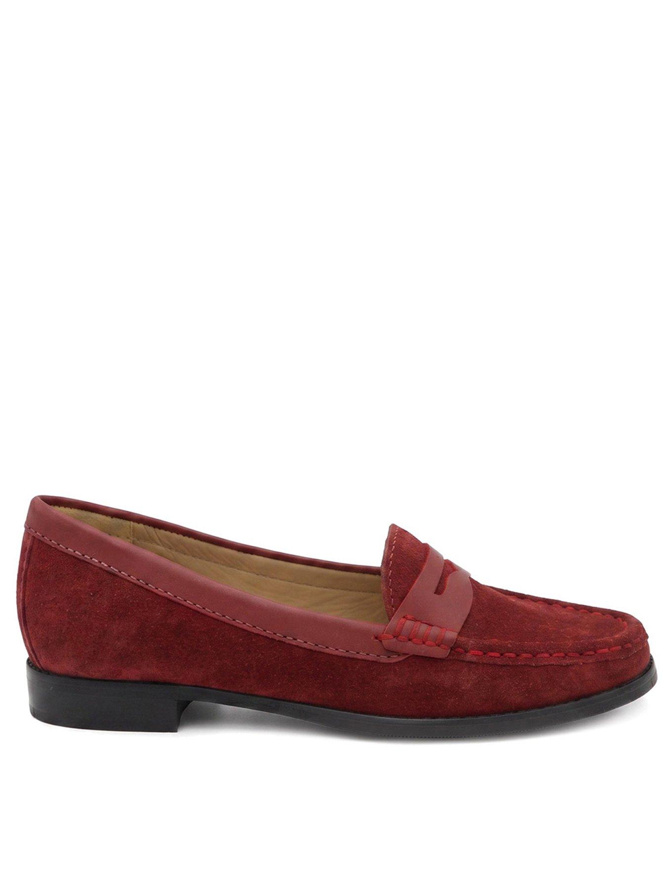 Jones Bootmaker Tamsynwide Mocasins - Red Suede