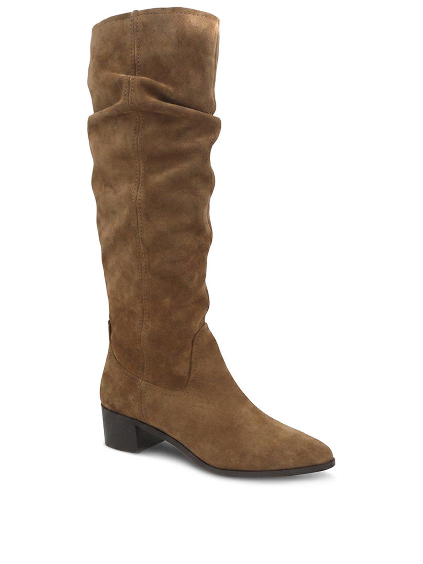 Image 2 of 6 of Jones Bootmaker Edenia Knee High Slouch Boot - Tobacco Suede