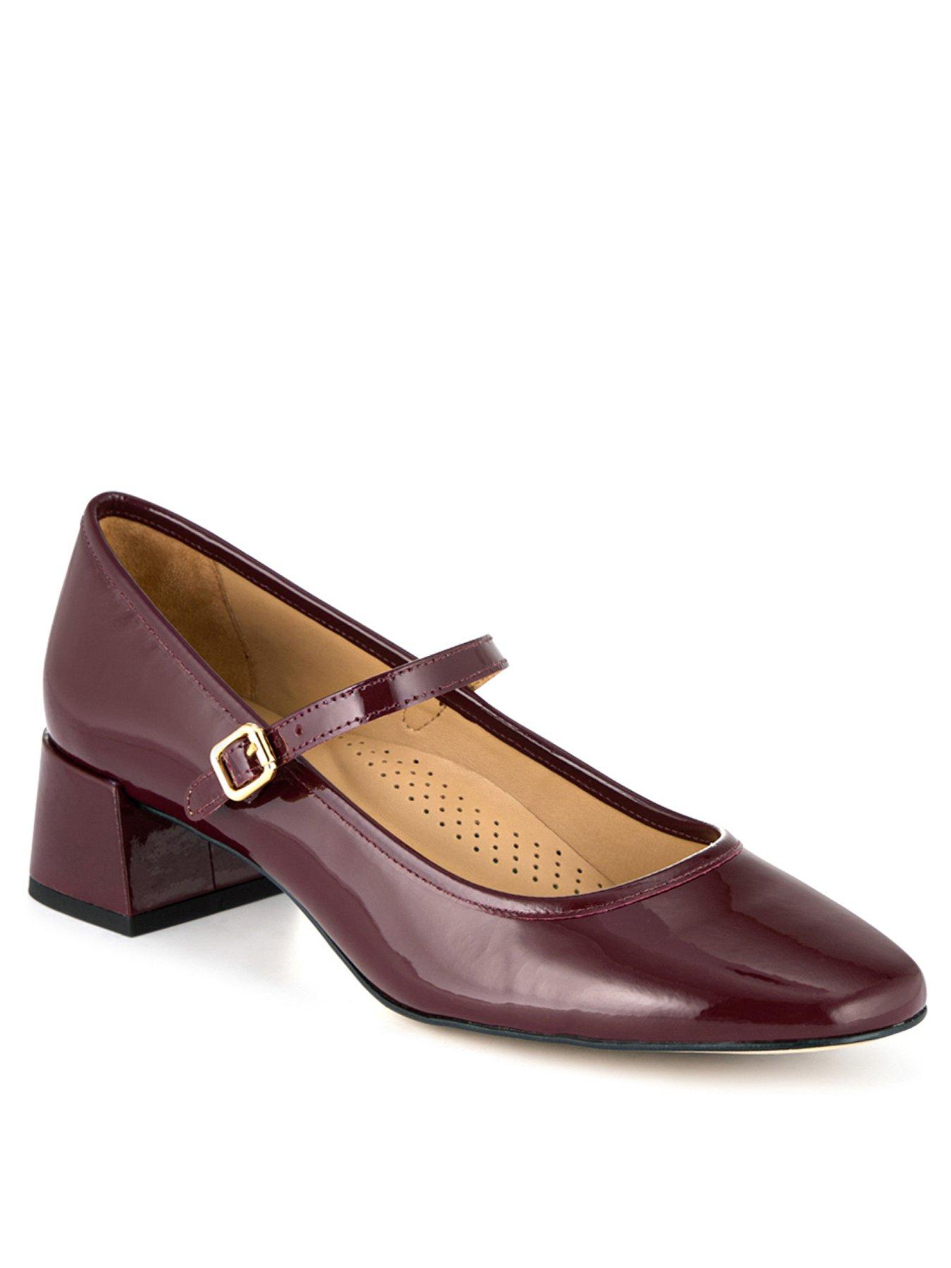 Image 2 of 6 of Jones Bootmaker Xabrina Heeled Mary Jane - Burgundy Patent