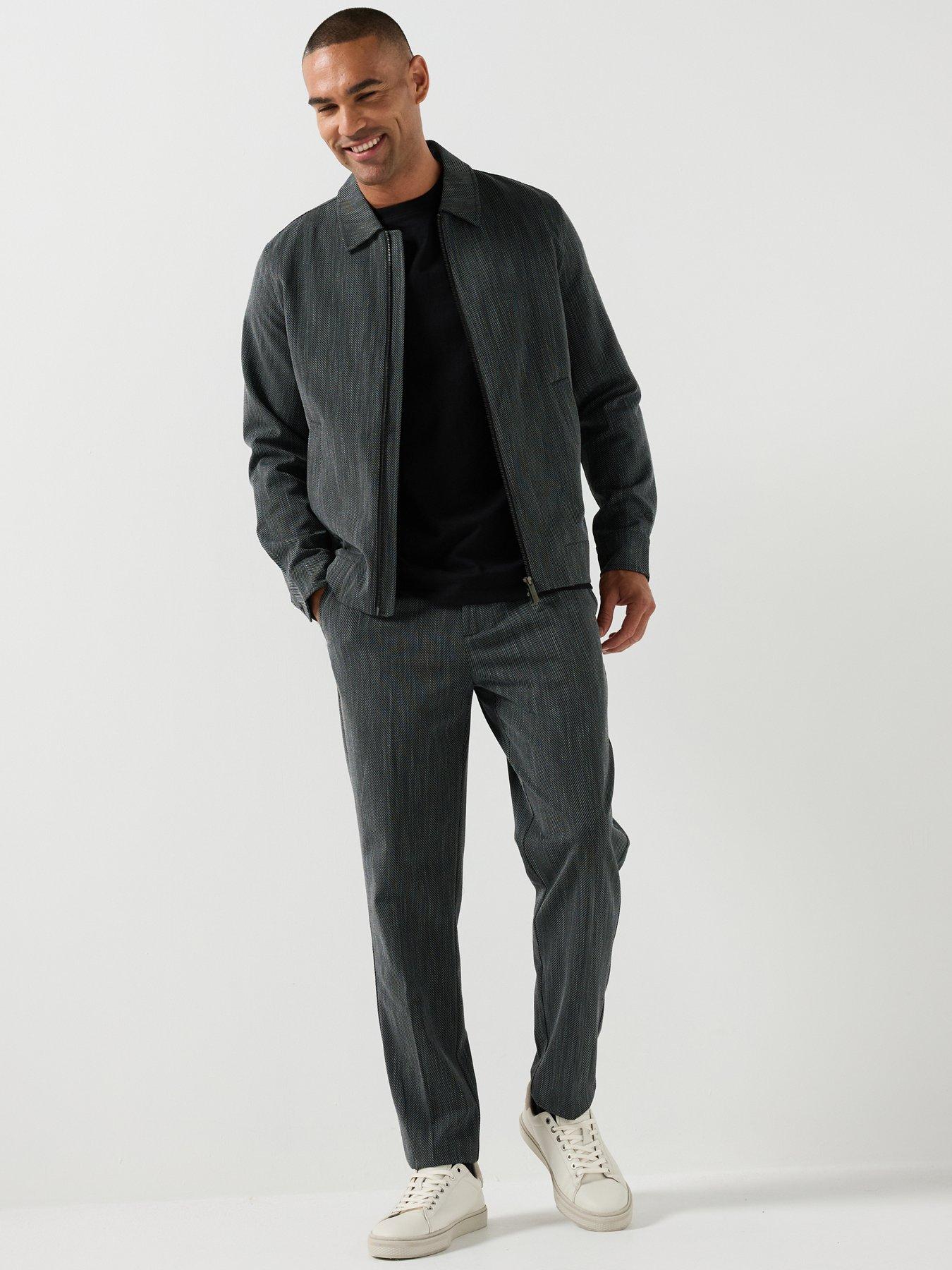 Image 3 of 6 of Les Deux Mens Herringbone Coach Jacket - Black