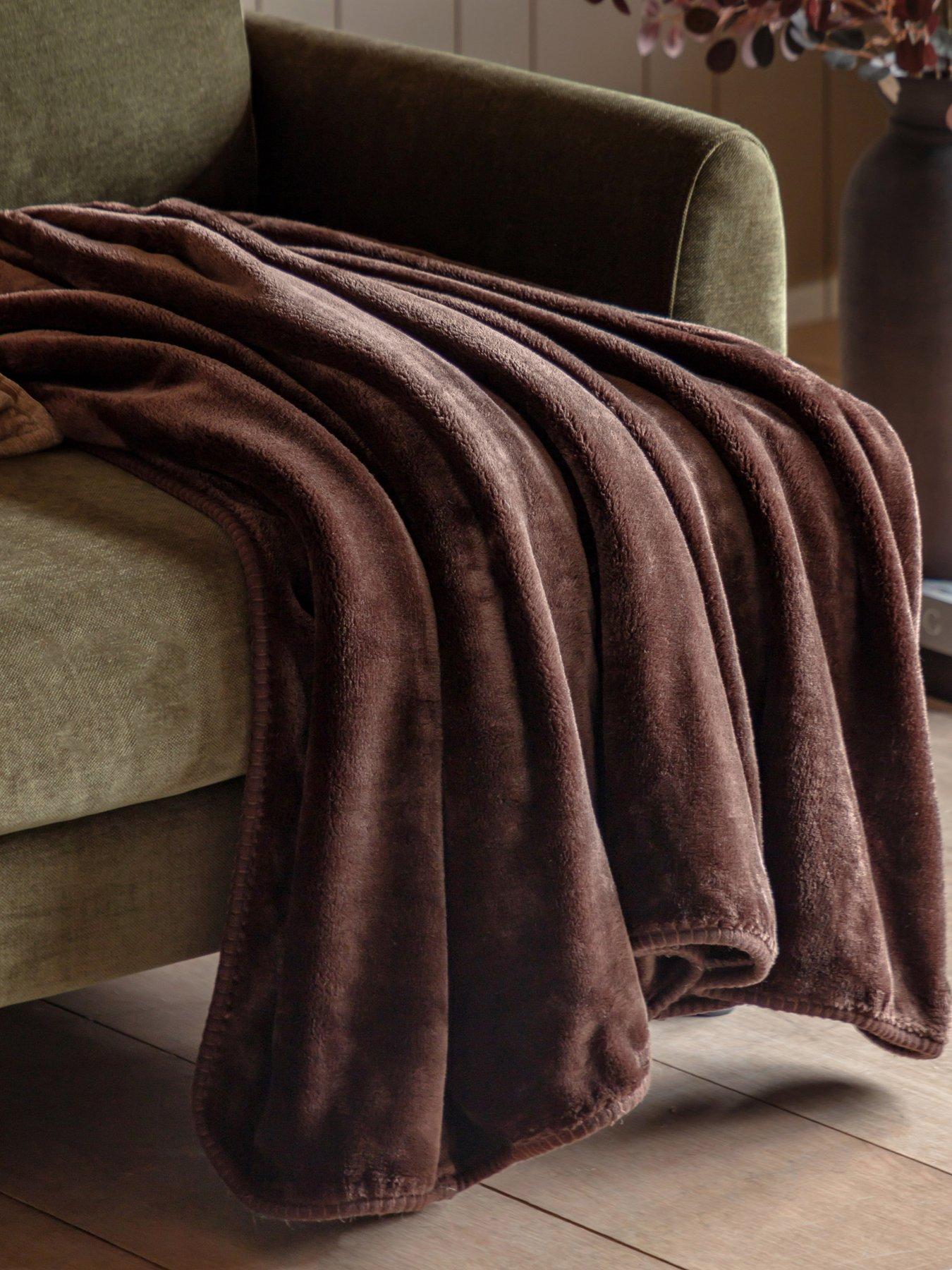 Image 1 of 6 of Gallery Toasty Fleece Throw Chocolate 1500x2000mm