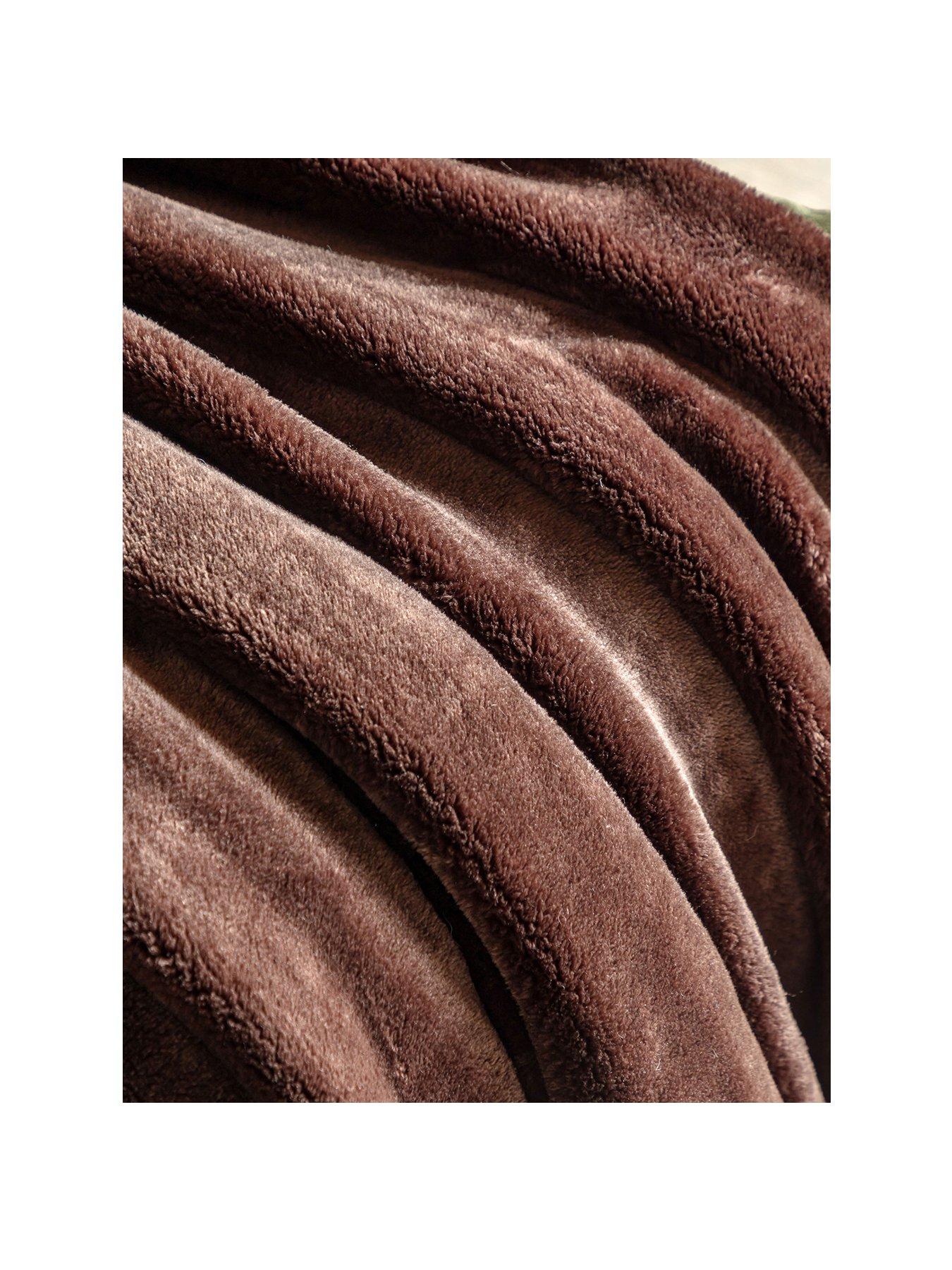 Image 2 of 6 of Gallery Toasty Fleece Throw Chocolate 1500x2000mm