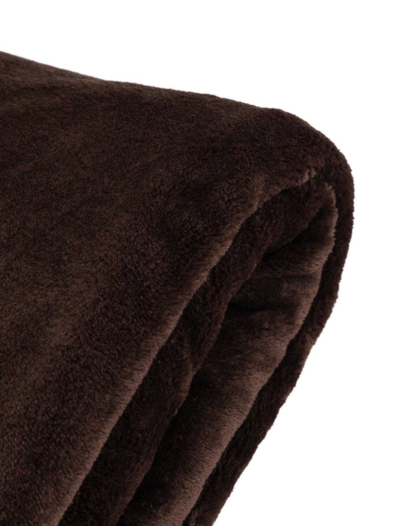 Image 6 of 6 of Gallery Toasty Fleece Throw Chocolate 1500x2000mm