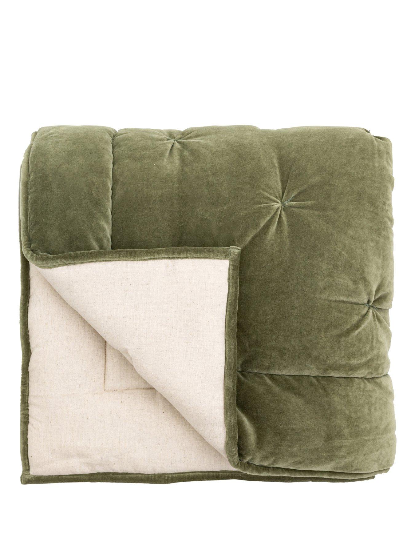 Image 4 of 6 of Gallery Direct Opulent Velvet Bedspread Green 220x240cm
