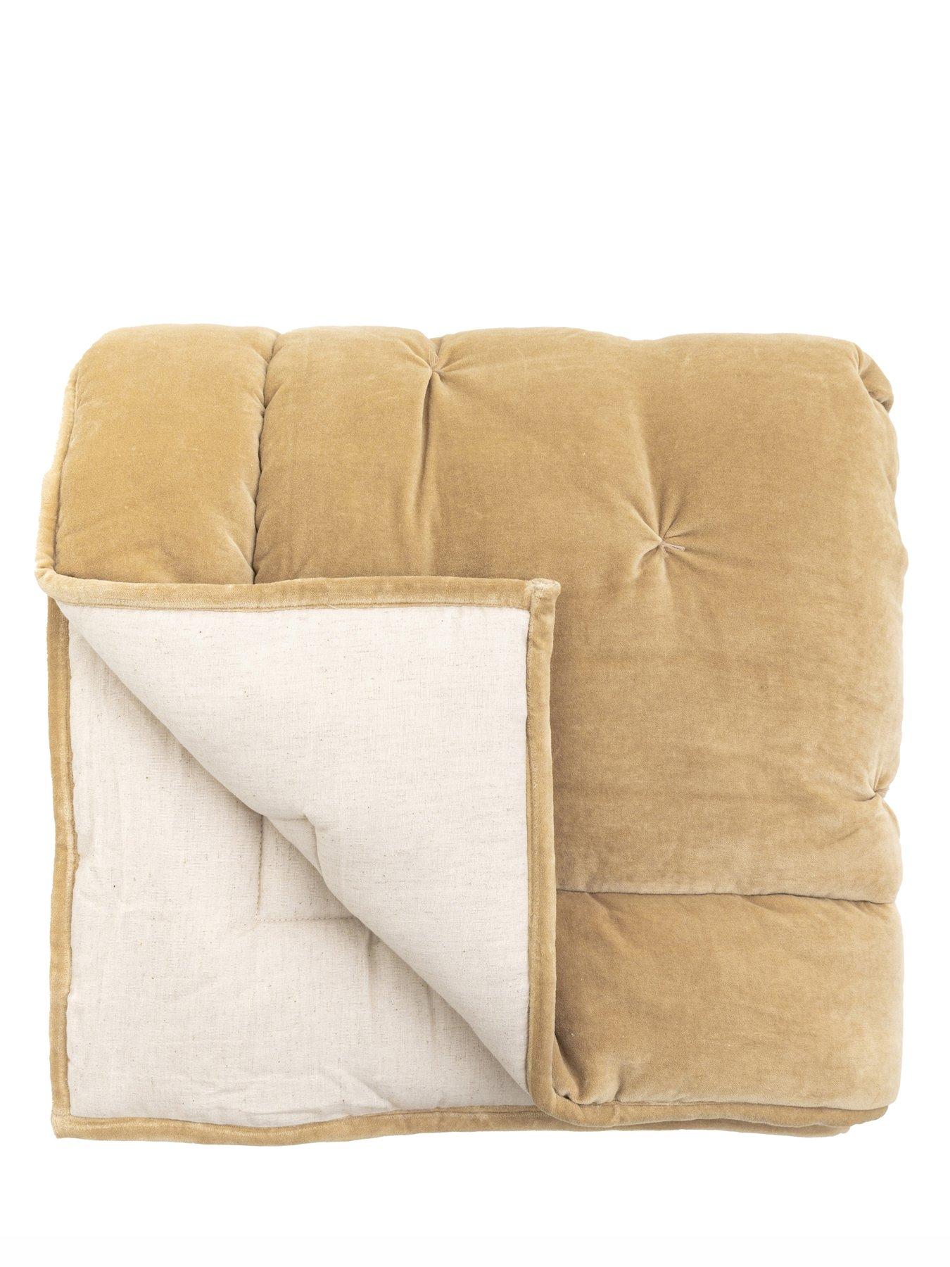 Gallery Direct Opulent Velvet Bedspread Sand 220x240cm