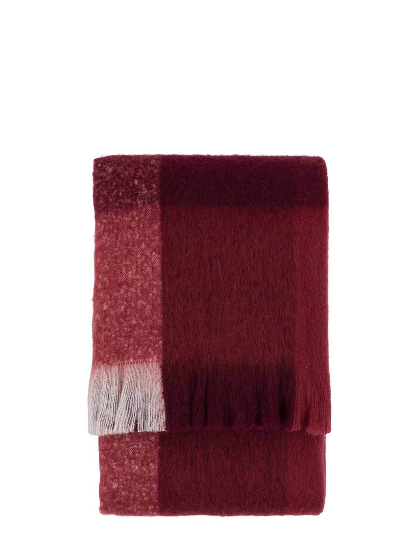 Image 4 of 6 of Gallery Direct Check Faux Mohair Throw Merlot 130x170cm