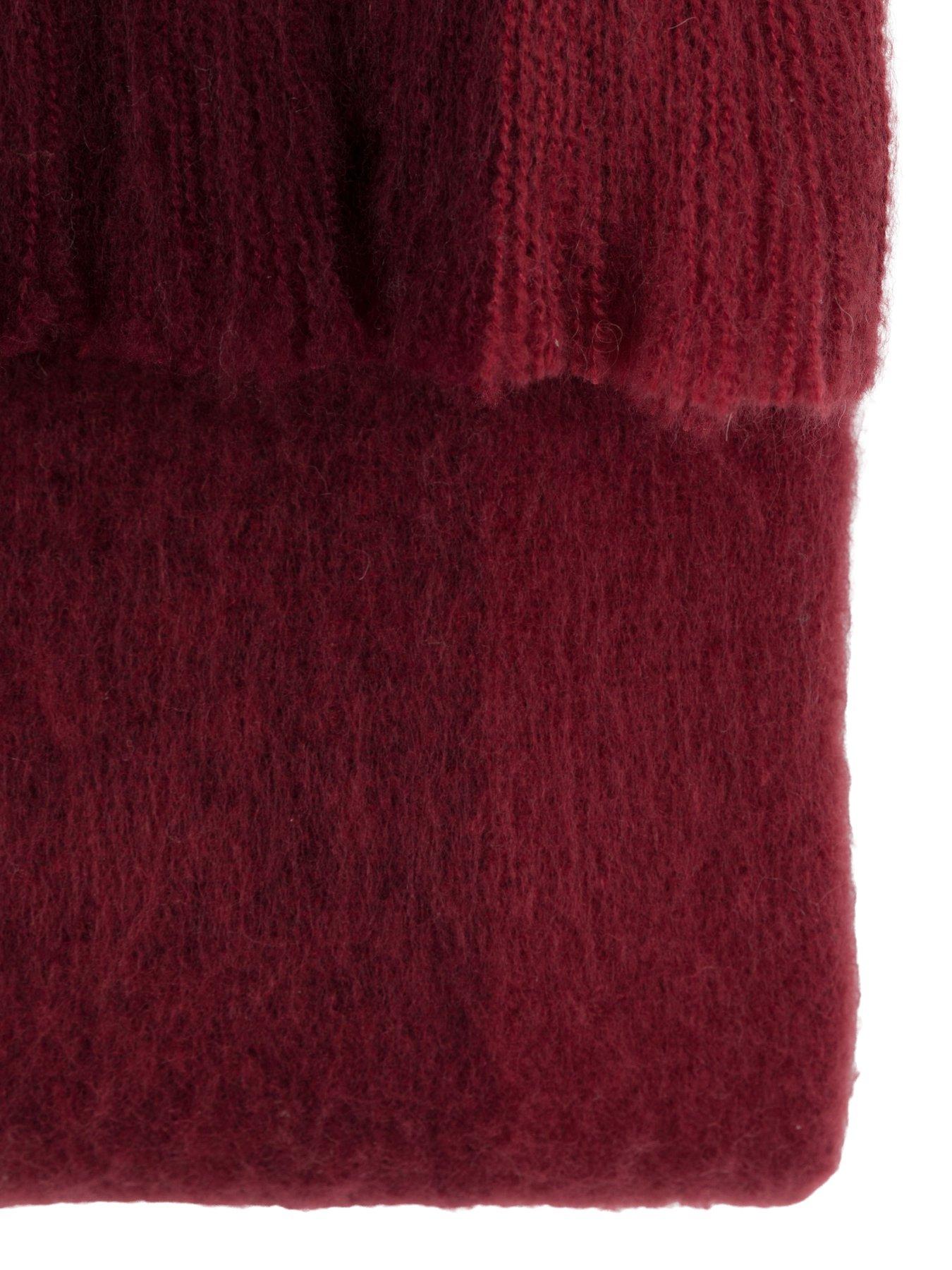 Image 5 of 6 of Gallery Direct Check Faux Mohair Throw Merlot 130x170cm