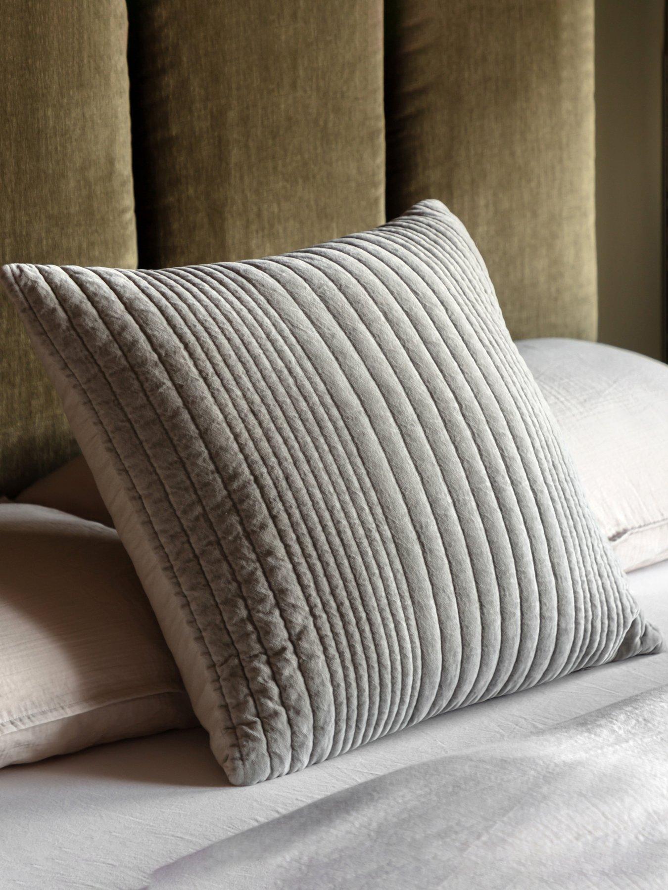 Gallery Cotton Velvet Stitched Cushion Taupe 500x500mm