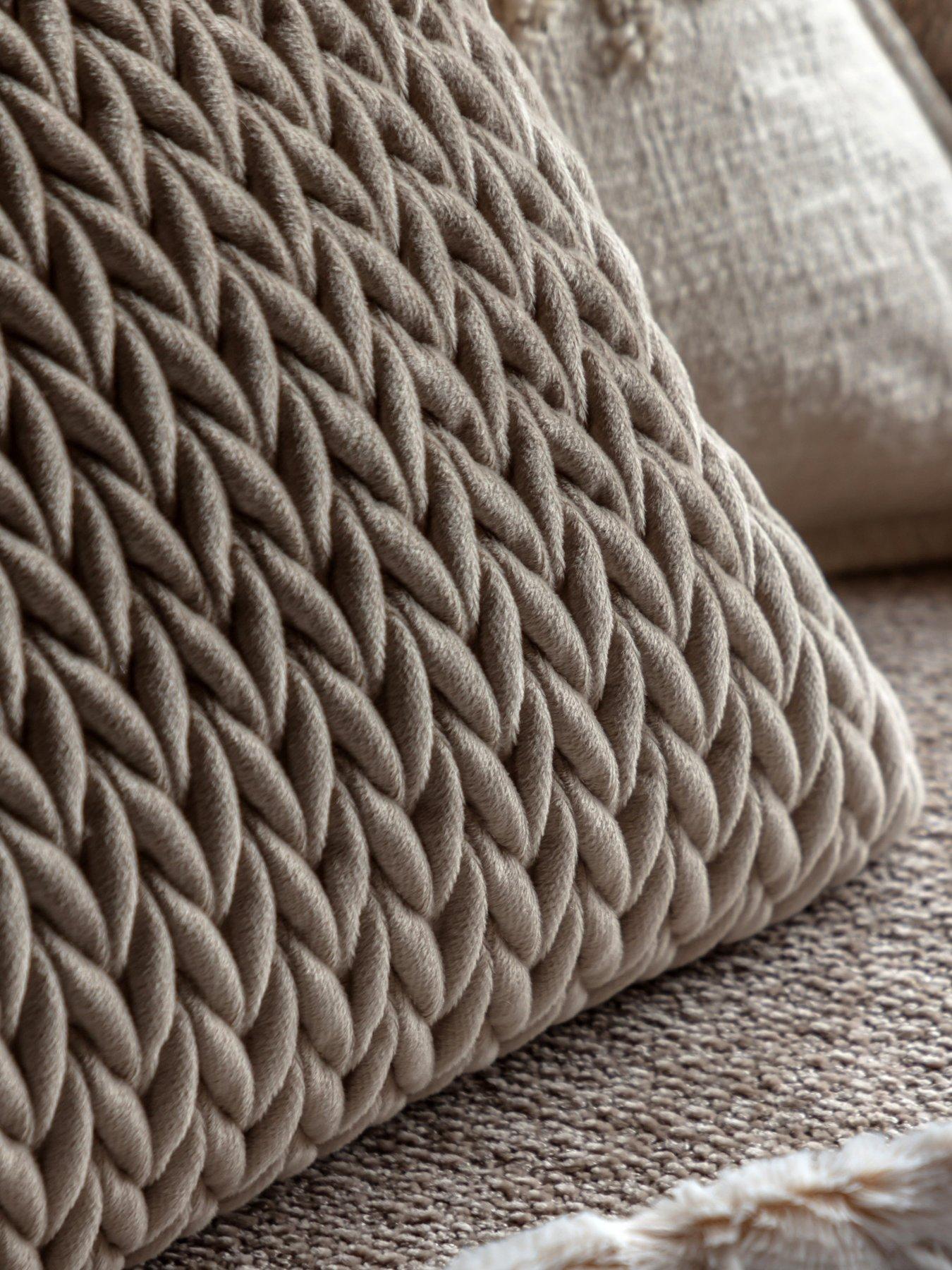 Image 3 of 7 of Gallery Velora Cushion Stone (2pk) 430x430mm