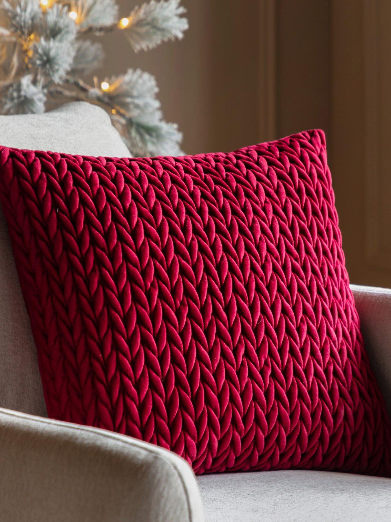 Image 1 of 4 of Gallery Direct Velora Cushion Merlot 2 pack 43x43cm