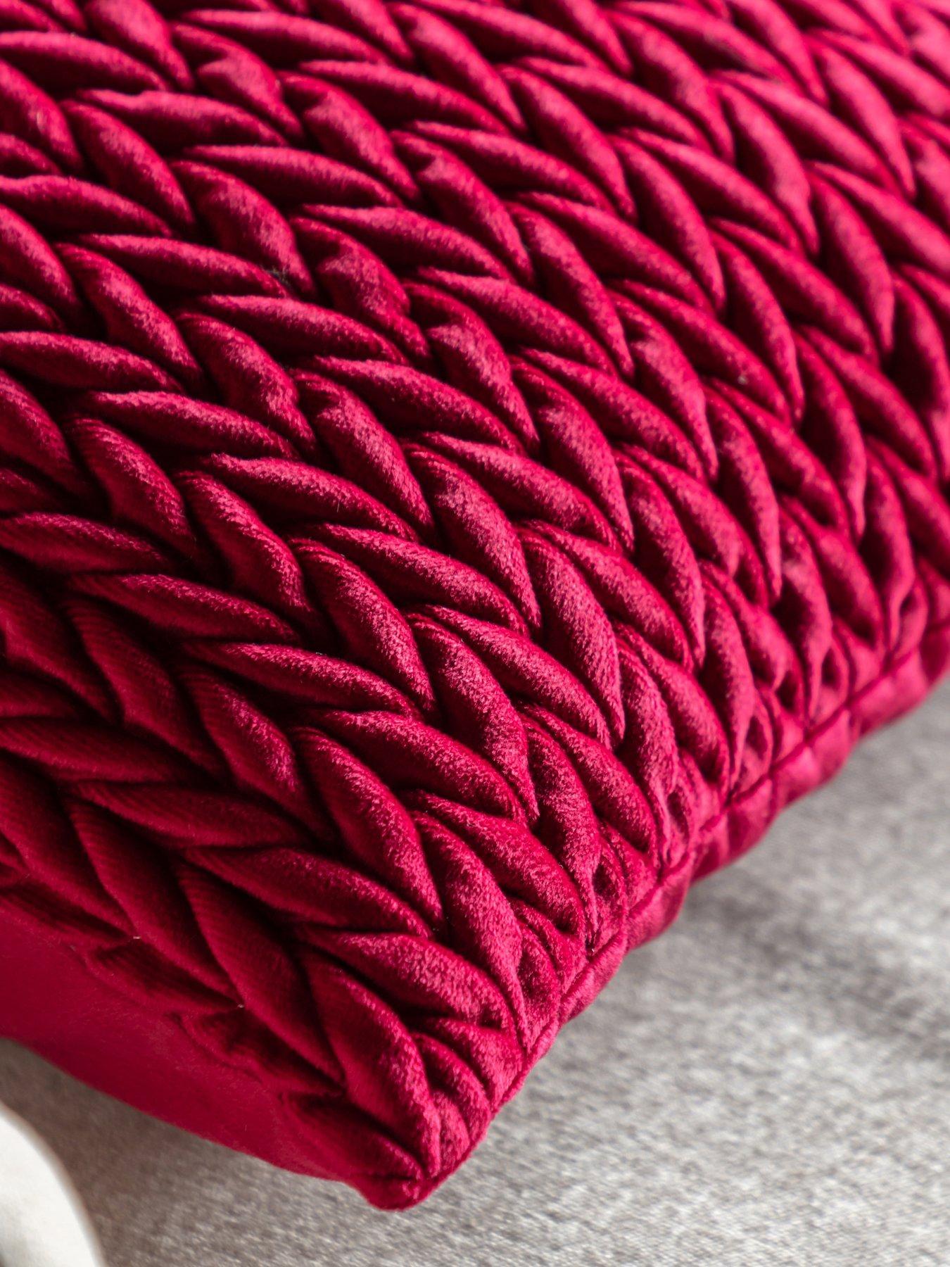 Image 3 of 4 of Gallery Direct Velora Cushion Merlot 2 pack 43x43cm