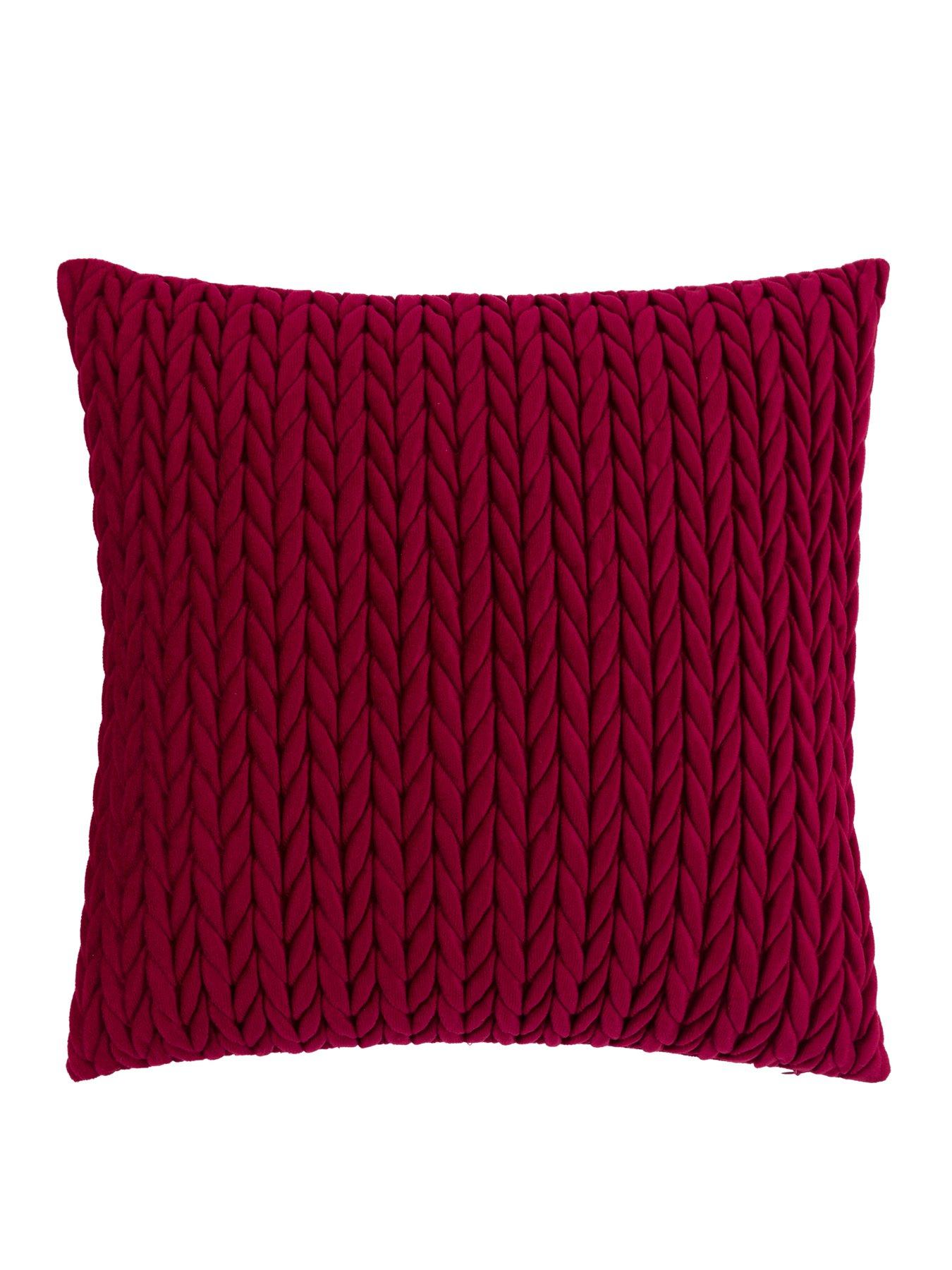 Image 4 of 4 of Gallery Direct Velora Cushion Merlot 2 pack 43x43cm