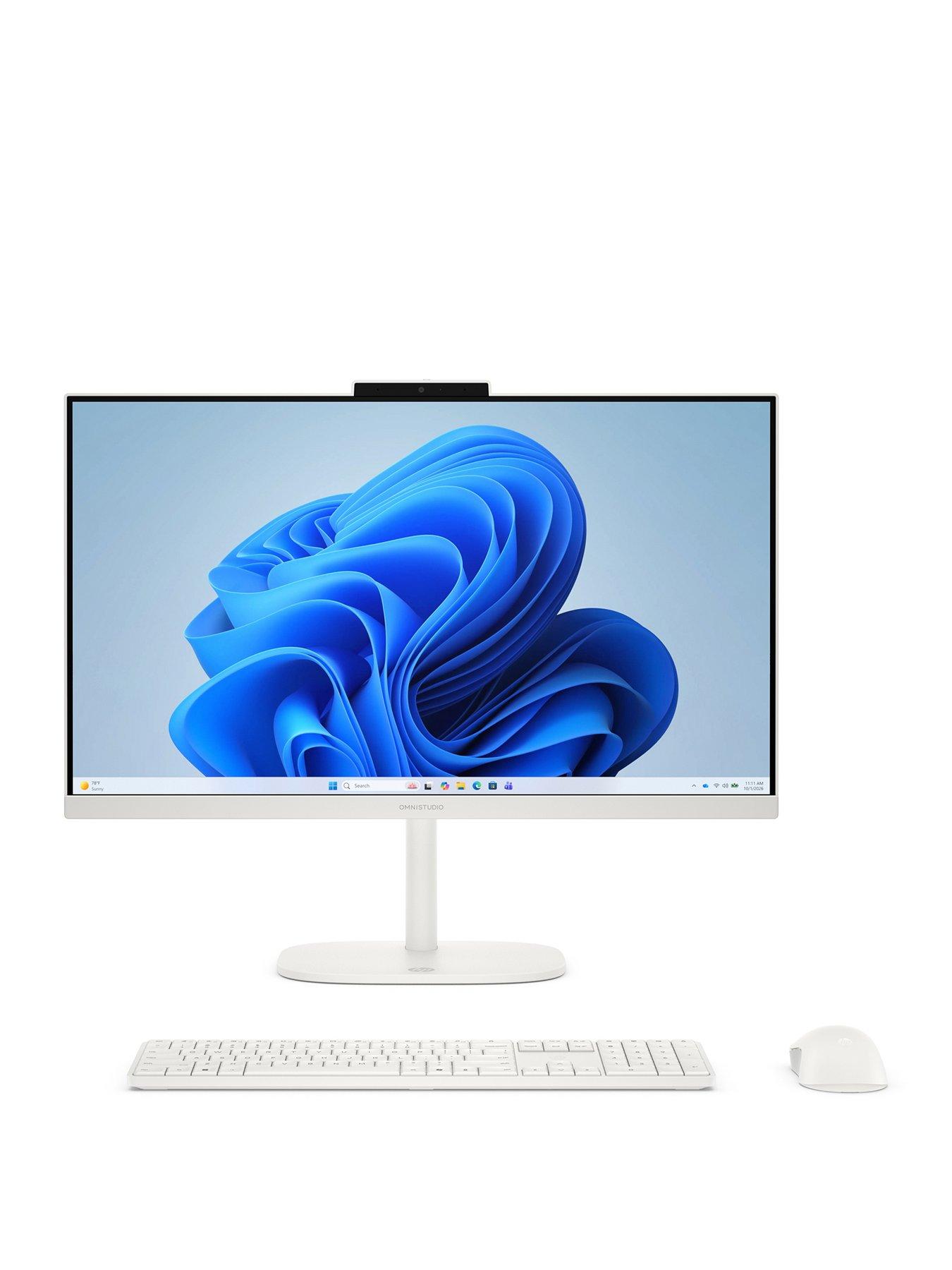 HP OmniStudio AiO Desktop - AMD Ryzen 5 - 8GB RAM - 256GB SSD - 23.8in - White