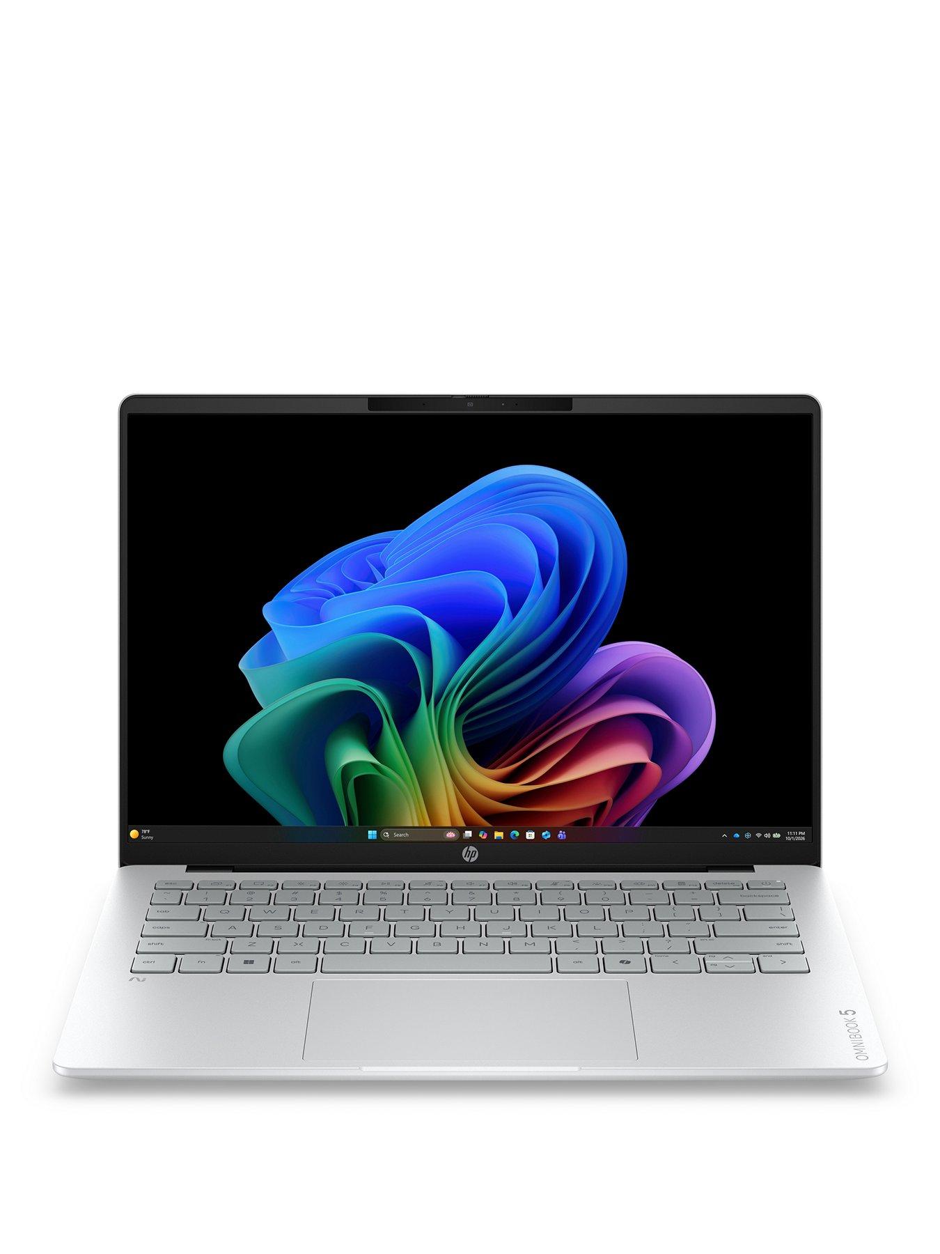 HP OmniBook 5 NG AI PC - Copilot+ PC - AMD Ryzen AI 5 - 16GB RAM - 512GB SSD - 14in 2K OLED - Silver - No Power Adaptor Included