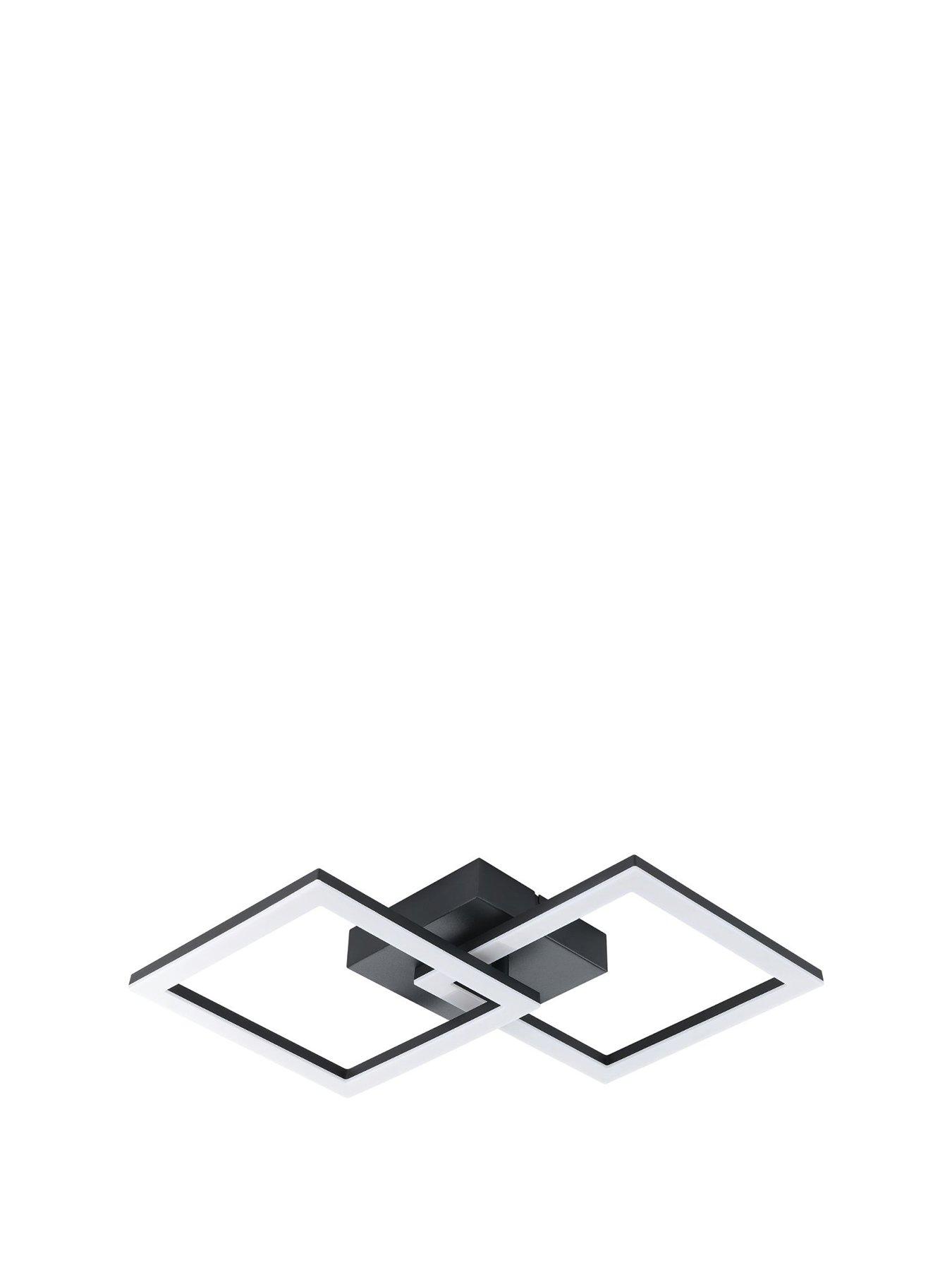 Image 2 of 4 of Eglo EGLO Basic Palmaves-E Black Steel &amp; Plastic LED Ceiling Light, 4000K