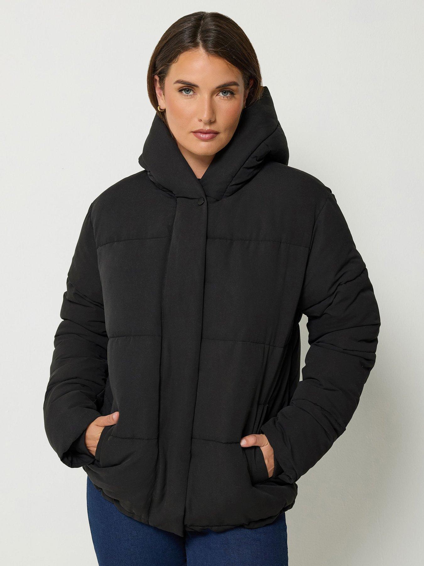 Long Tall Sally Short Padded Coat - Black
