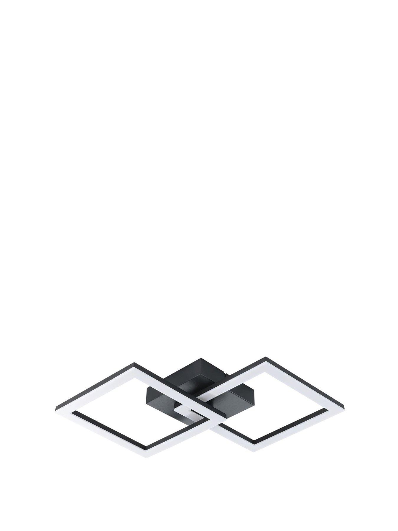 Image 2 of 4 of Eglo EGLO Basic Palmaves-E Black Steel &amp; Plastic LED Ceiling Light, 3000K