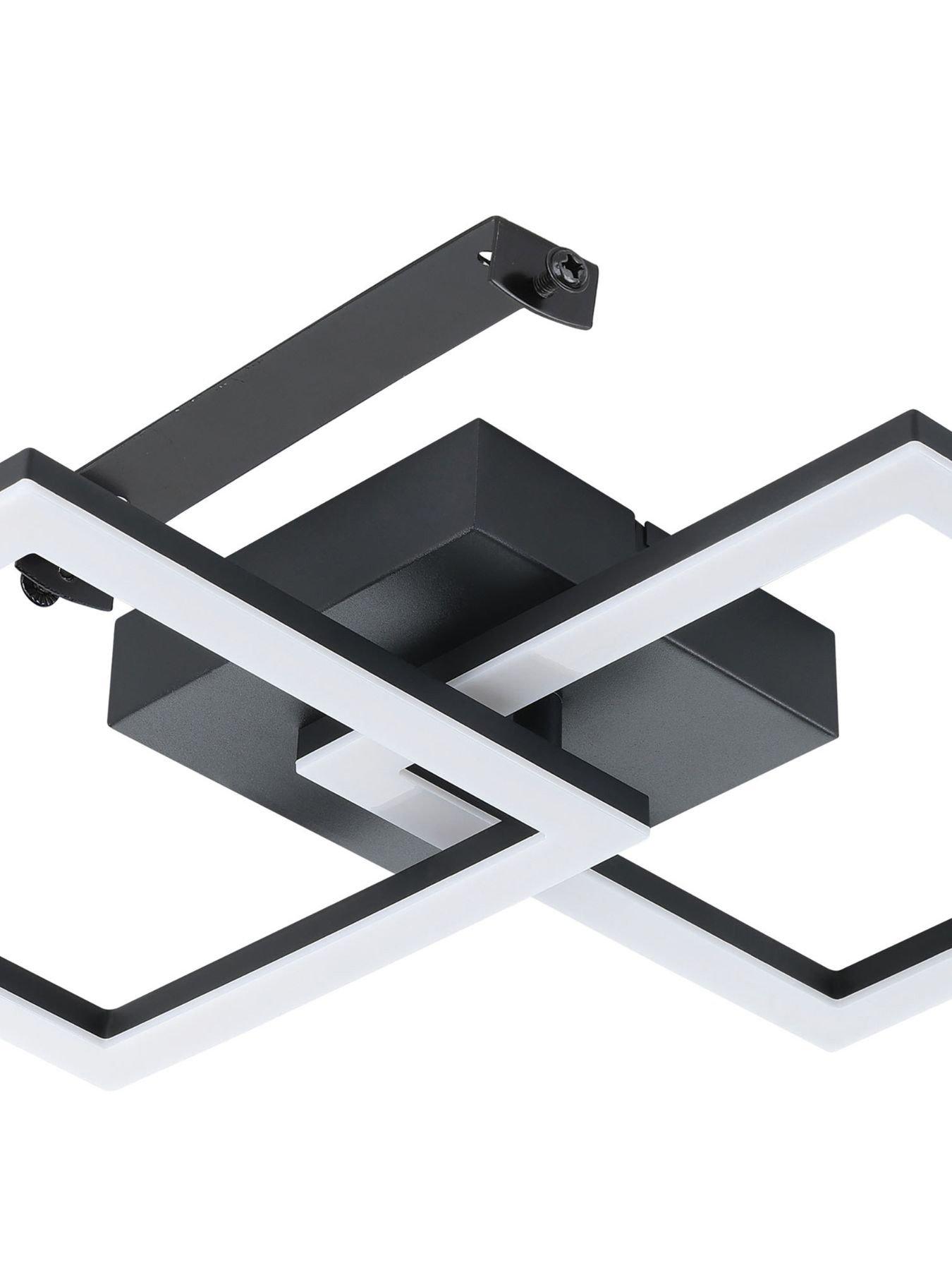 Image 4 of 4 of Eglo EGLO Basic Palmaves-E Black Steel &amp; Plastic LED Ceiling Light, 3000K