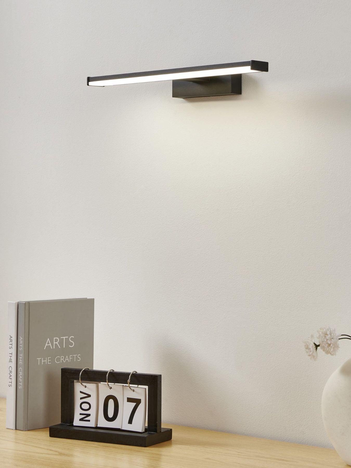 Image 1 of 4 of Eglo EGLO Galenzana-E Aluminium &amp; Plastic LED Neutral White Mirror Light, Black