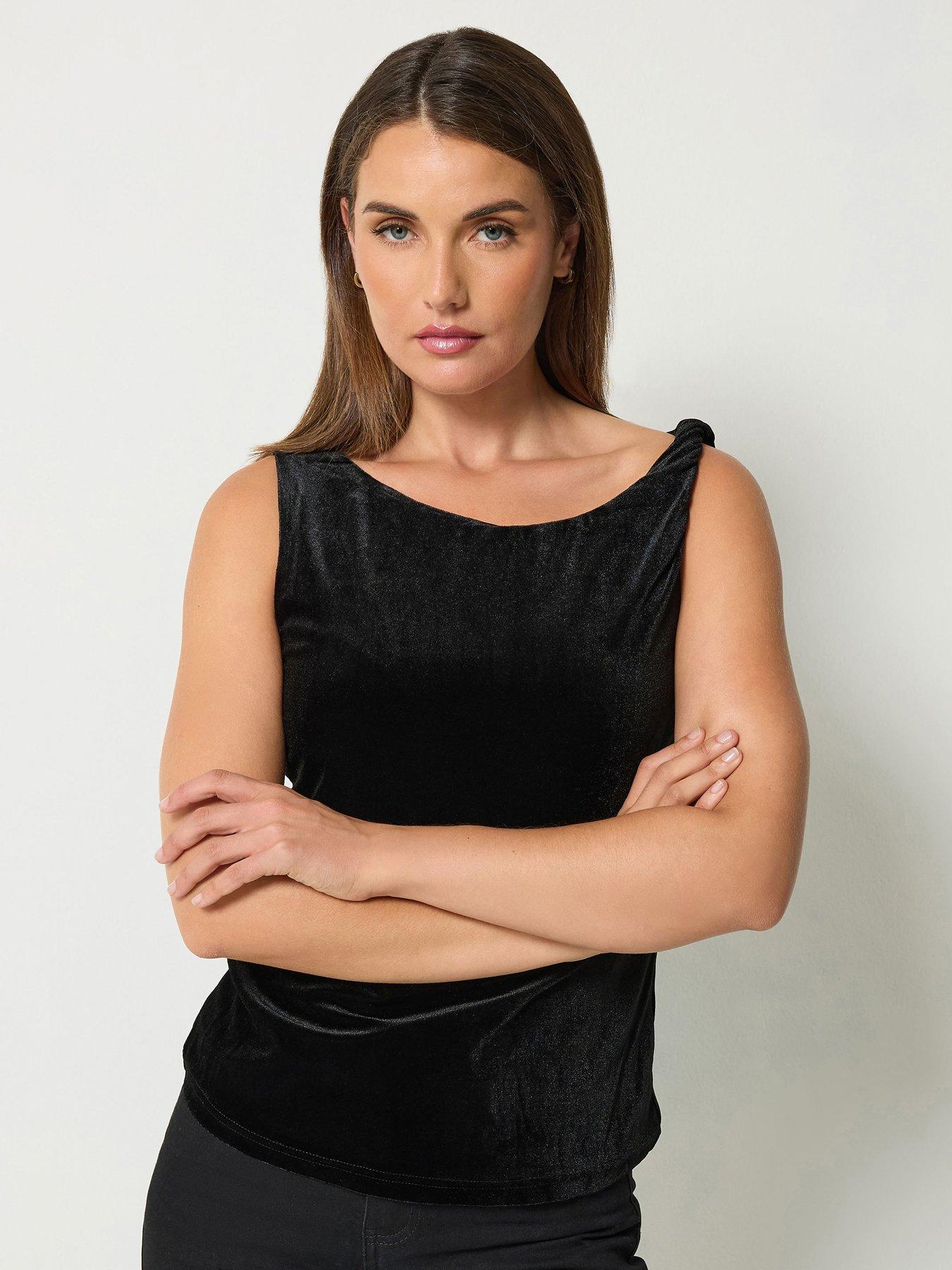 Long Tall Sally Tall Velvet Twist Cowl Top