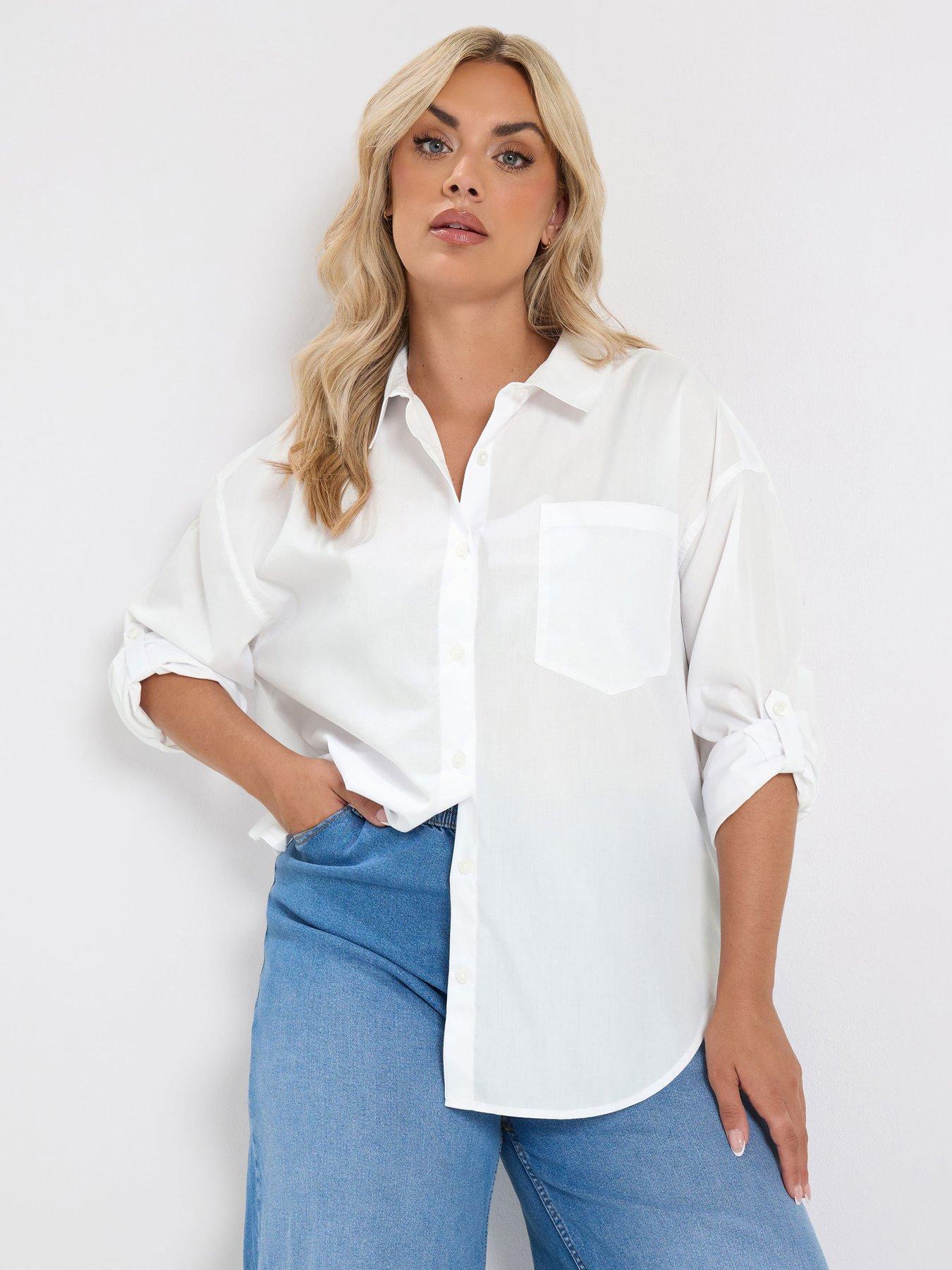 Yours Curve Cotton Shirt - White