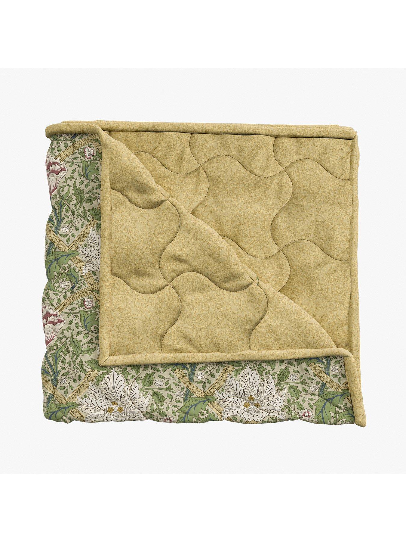 Image 3 of 4 of Morris & Co Windrush Quilted Throw 265X260 (Cm) Gold