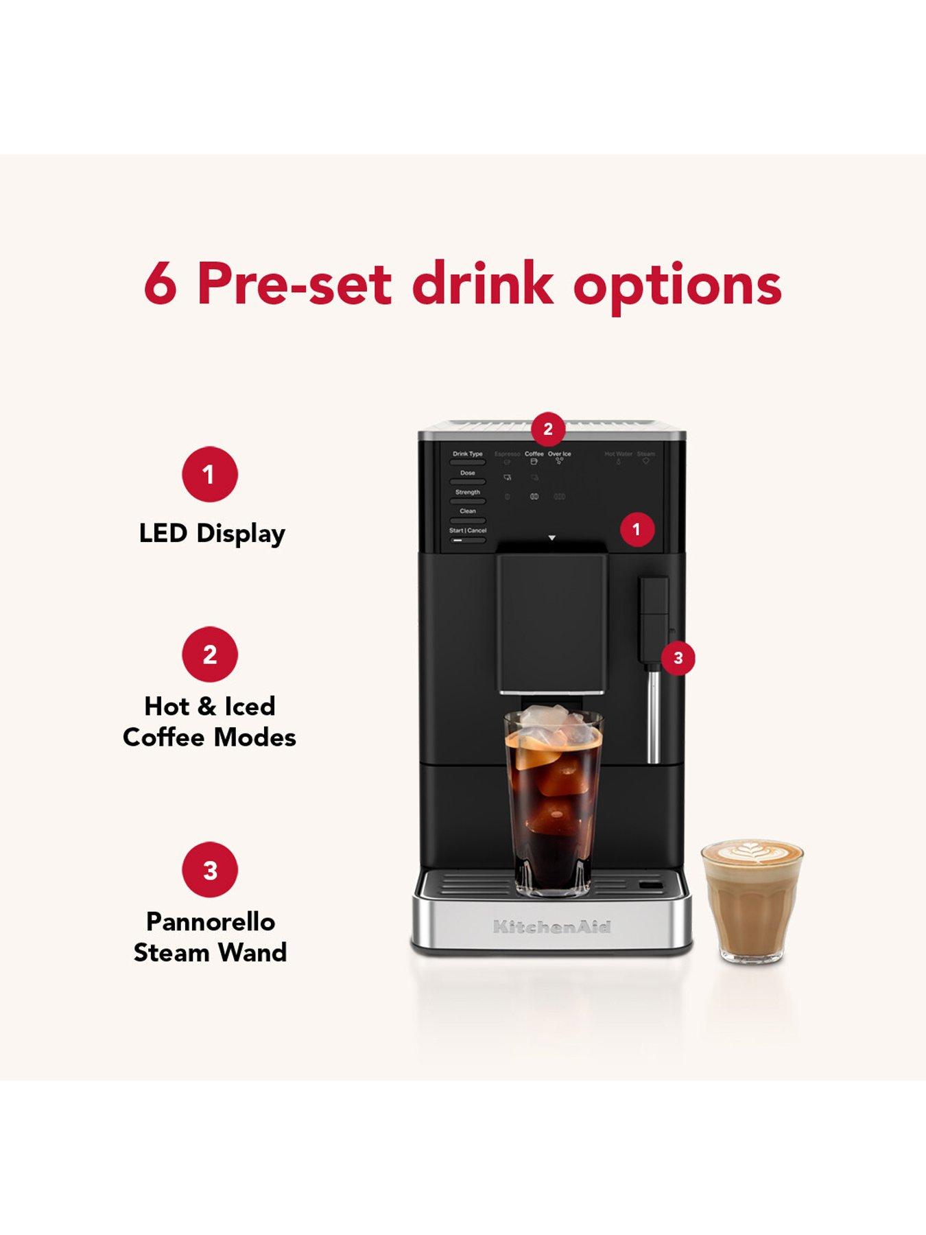 Image 2 of 7 of KitchenAid Fully Automatic Espresso Machine with Iced Coffee KF2-Matte Black