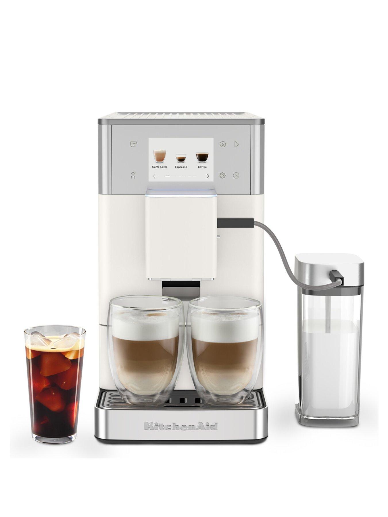 Image 1 of 7 of KitchenAid Fully Automatic Espresso Machine with Iced Coffee KF4-Porcelain