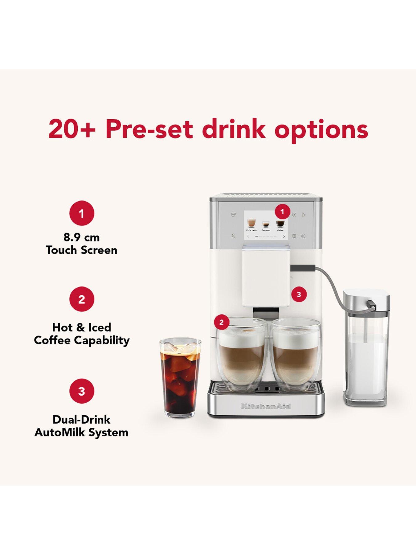 Image 2 of 7 of KitchenAid Fully Automatic Espresso Machine with Iced Coffee KF4-Porcelain