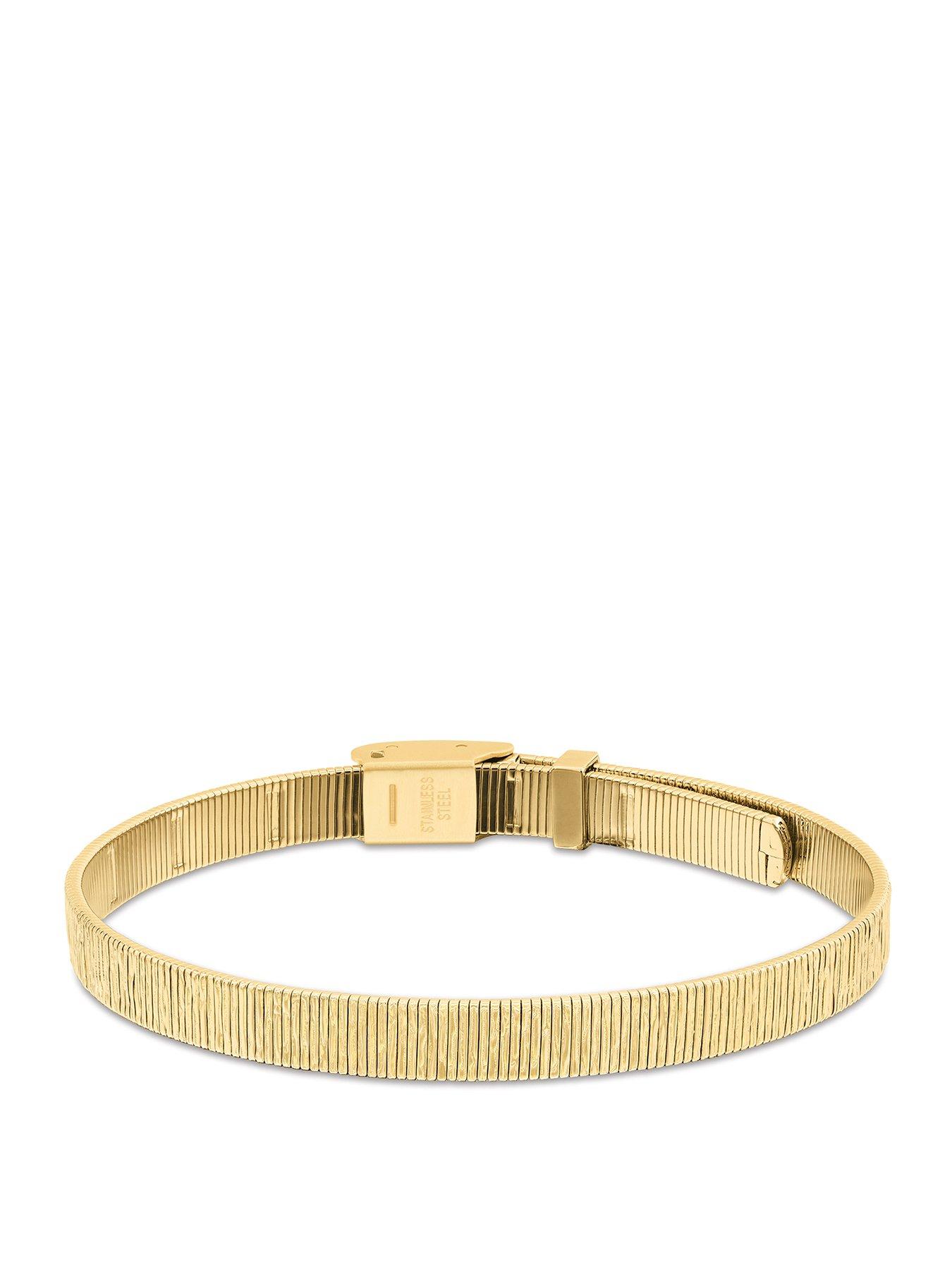 Image 1 of 5 of Calvin Klein Women's Sophisticated Texture Gold Plated Bracelet