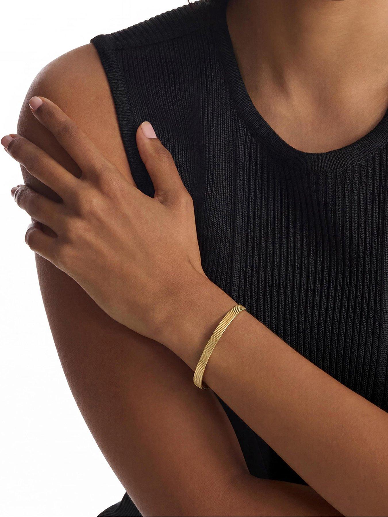 Image 3 of 5 of Calvin Klein Women's Sophisticated Texture Gold Plated Bracelet