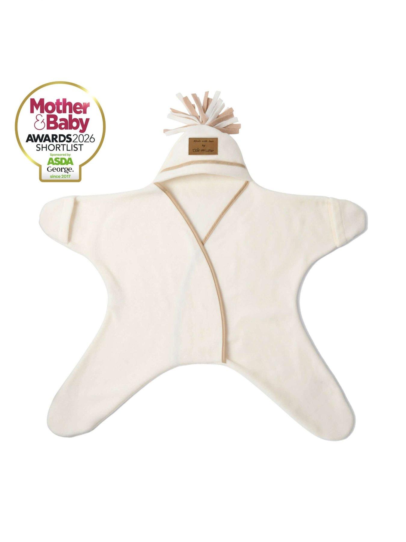 Image 3 of 5 of Clair De Lune Snug Footmuff Beige and  6-12 Month Star Wrap Cream