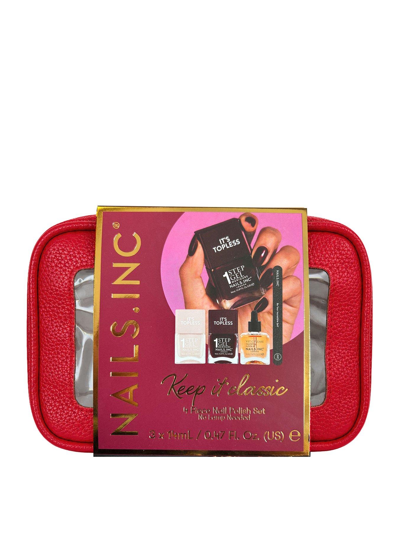 Image 1 of 7 of Nails Inc Nails Inc Keep It Classic 5pc It's Topless 1 Step Gel-like Polish and Treatment Set