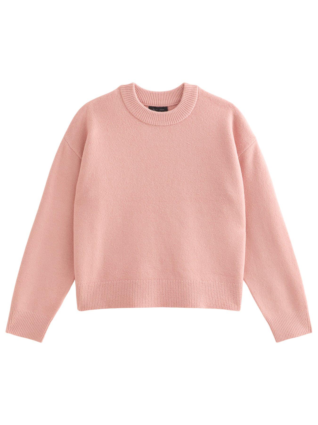 Image 5 of 6 of New Look Light Pink Midweight Crew Neck Jumper